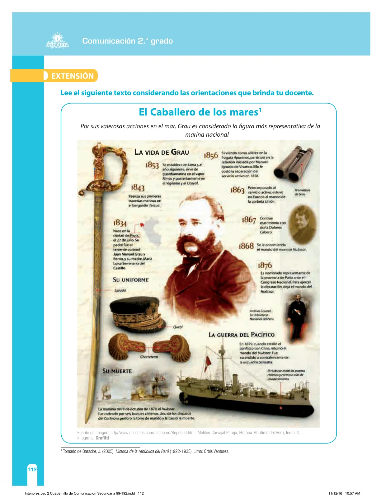 Miniatura página 112 de Comunicación Secundaria 2. Cuaderno de reforzamiento pedagógico - JEC · 2016