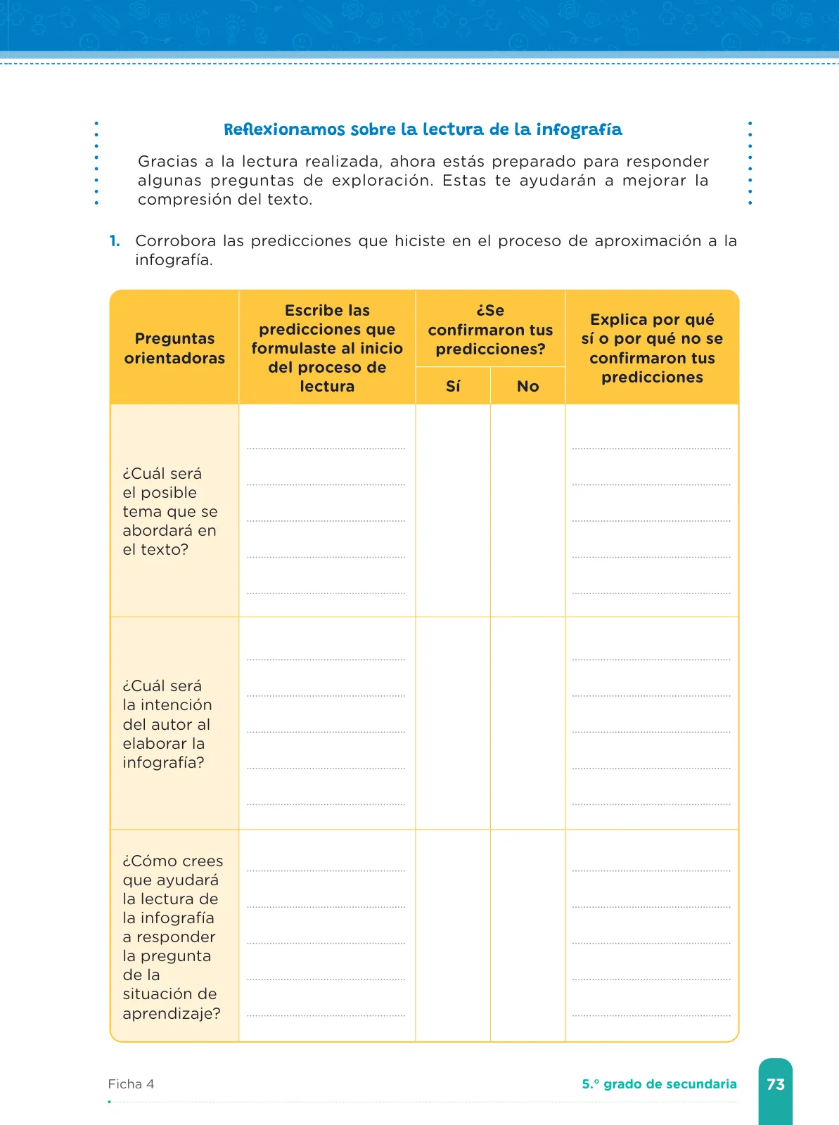 Miniatura página 75 de Fichas de aprendizaje de Comunicación 5 · 2024