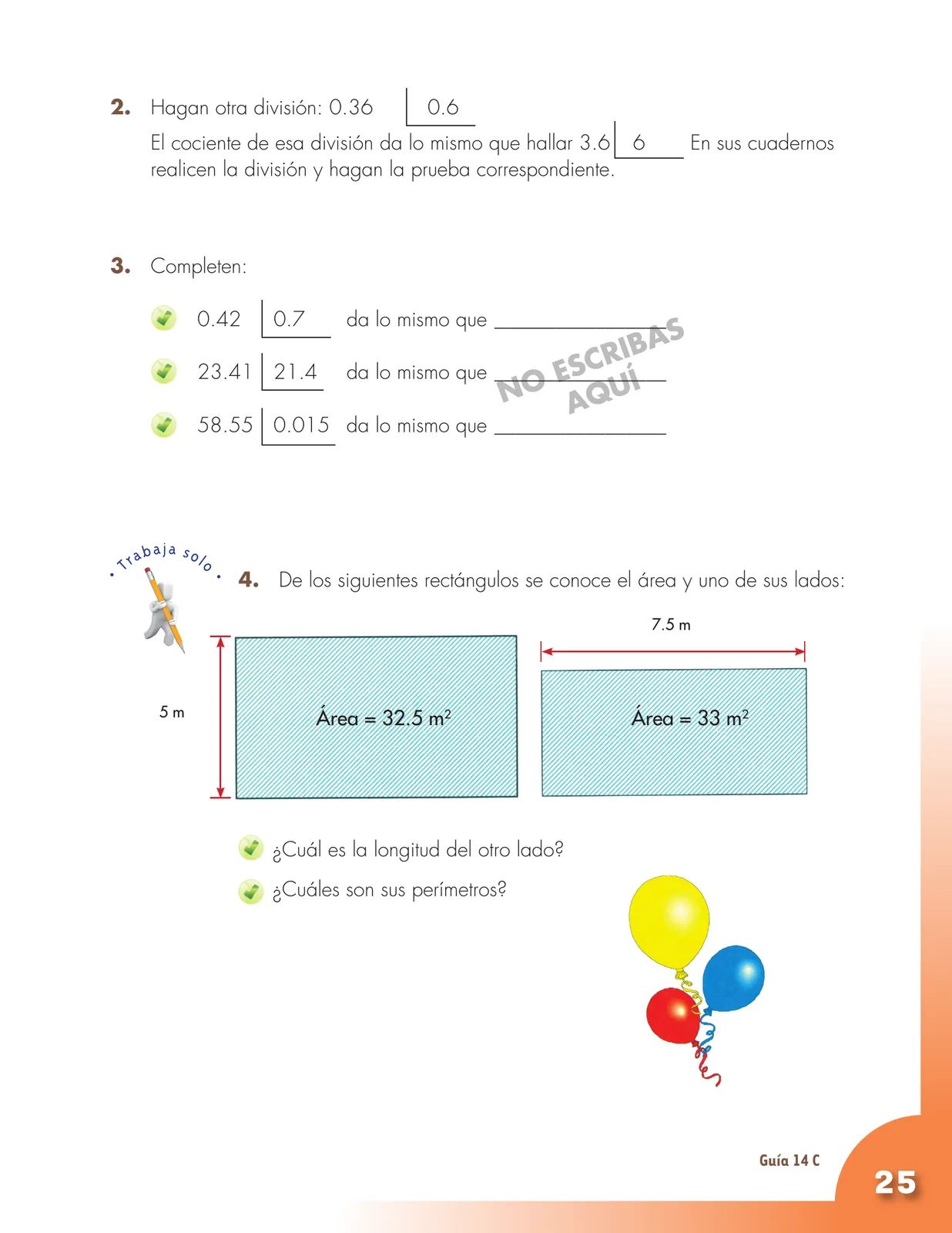 Miniatura página 25 de Matematica 5° · Cartilla 03
