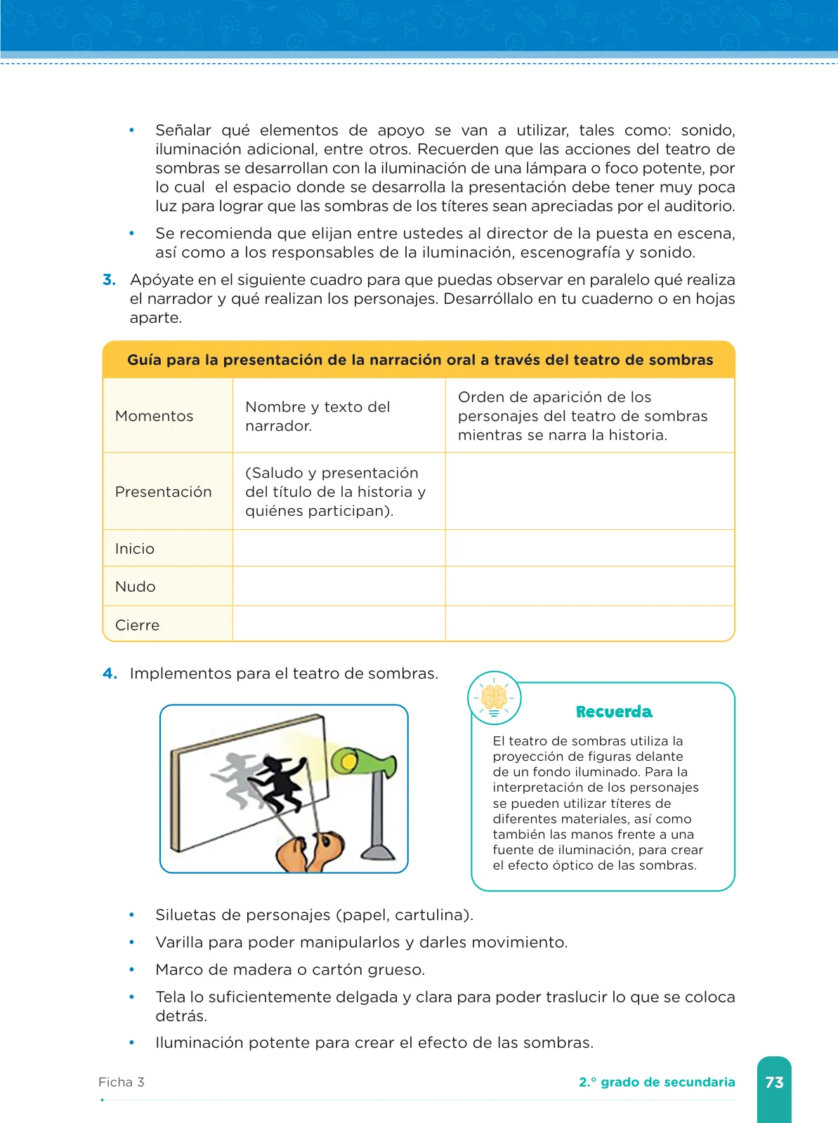 Página 75 de Fichas de aprendizaje de Comunicación 2 · 2024