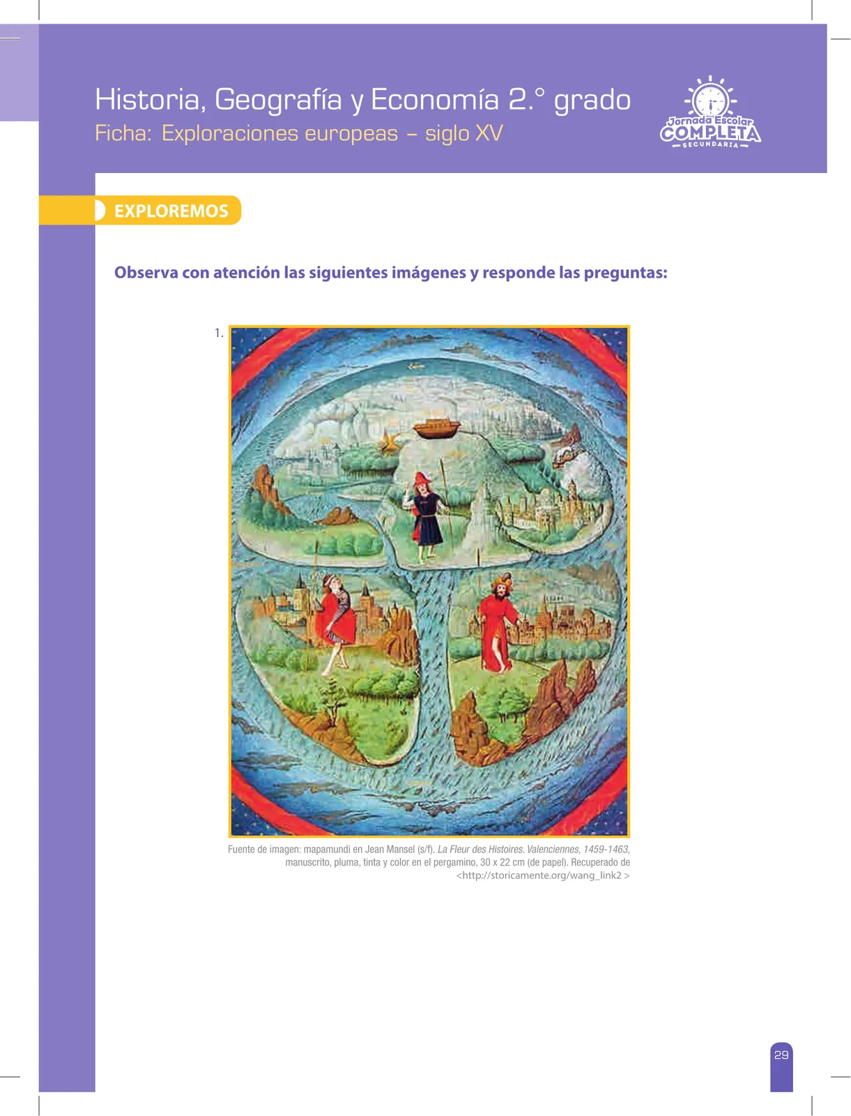 Página 29 de Historia, Geografía y Economía 2 : cuaderno de reforzamiento pedagógico - JEC · 2016
