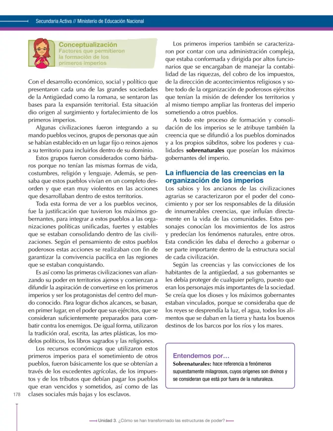 Página 178 de Ciencias Sociales 6° · Secundaria Activa