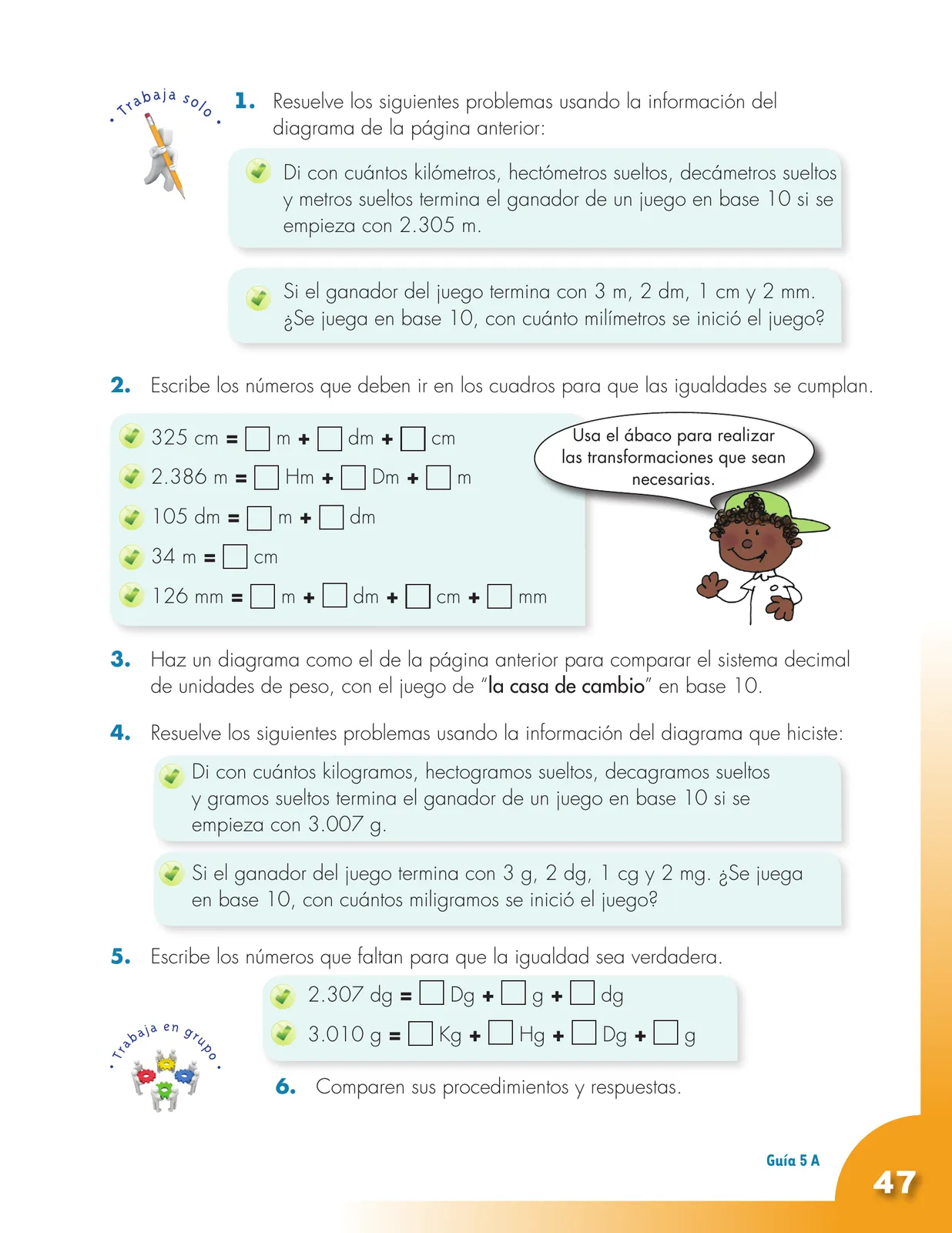 Página 47 de Matematica 4° · Cartilla 01