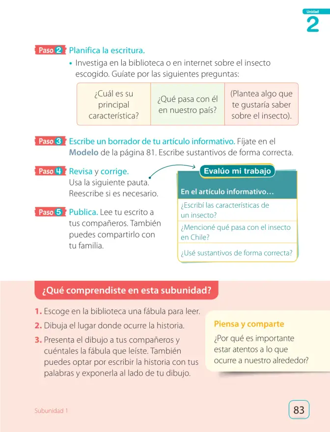 Página 85 de Lenguaje y Comunicación – Segundo Básico – Texto del Estudiante MINEDUC – Descargar PDF · 2024