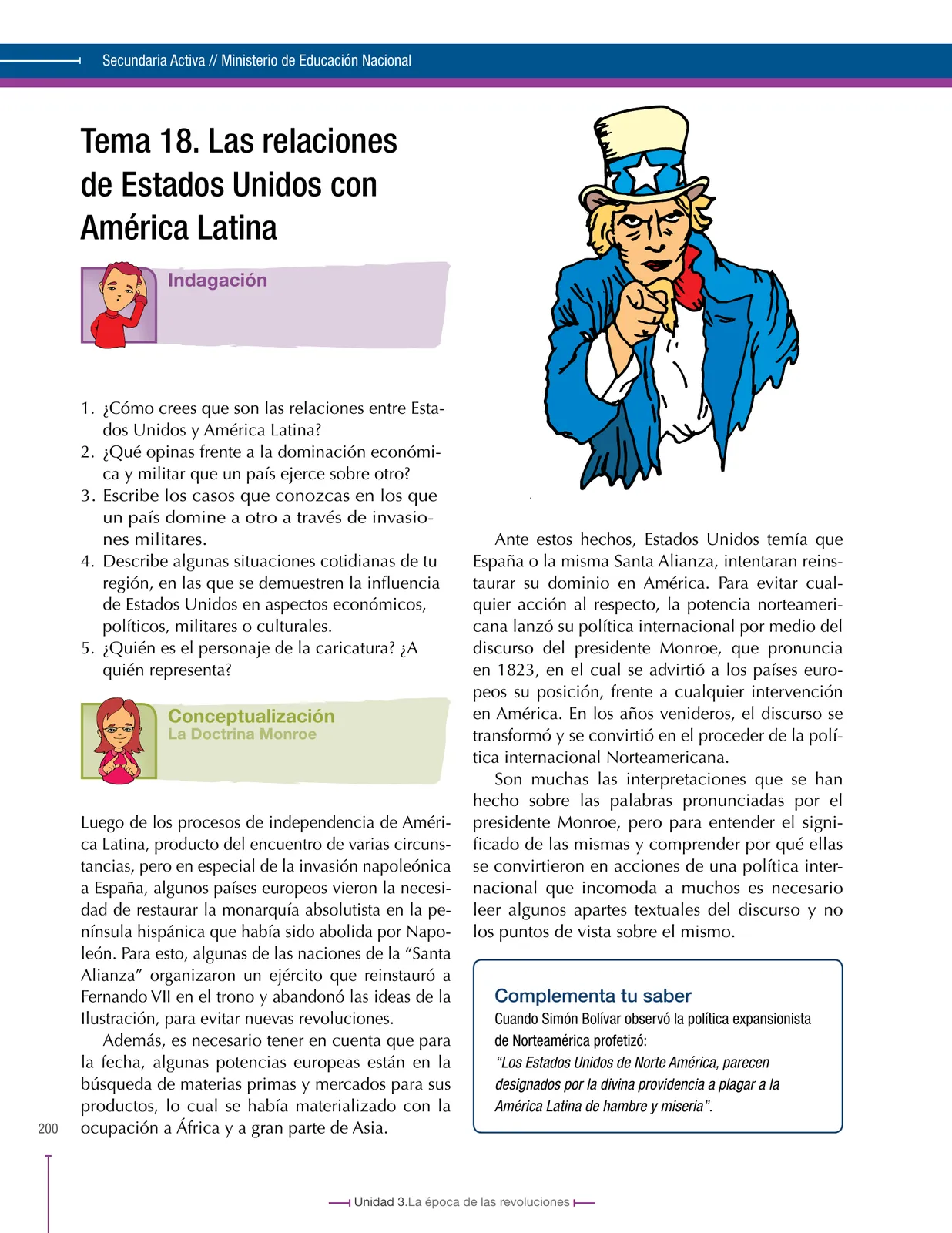 Miniatura página 200 de Ciencias Sociales 8° · Secundaria Activa