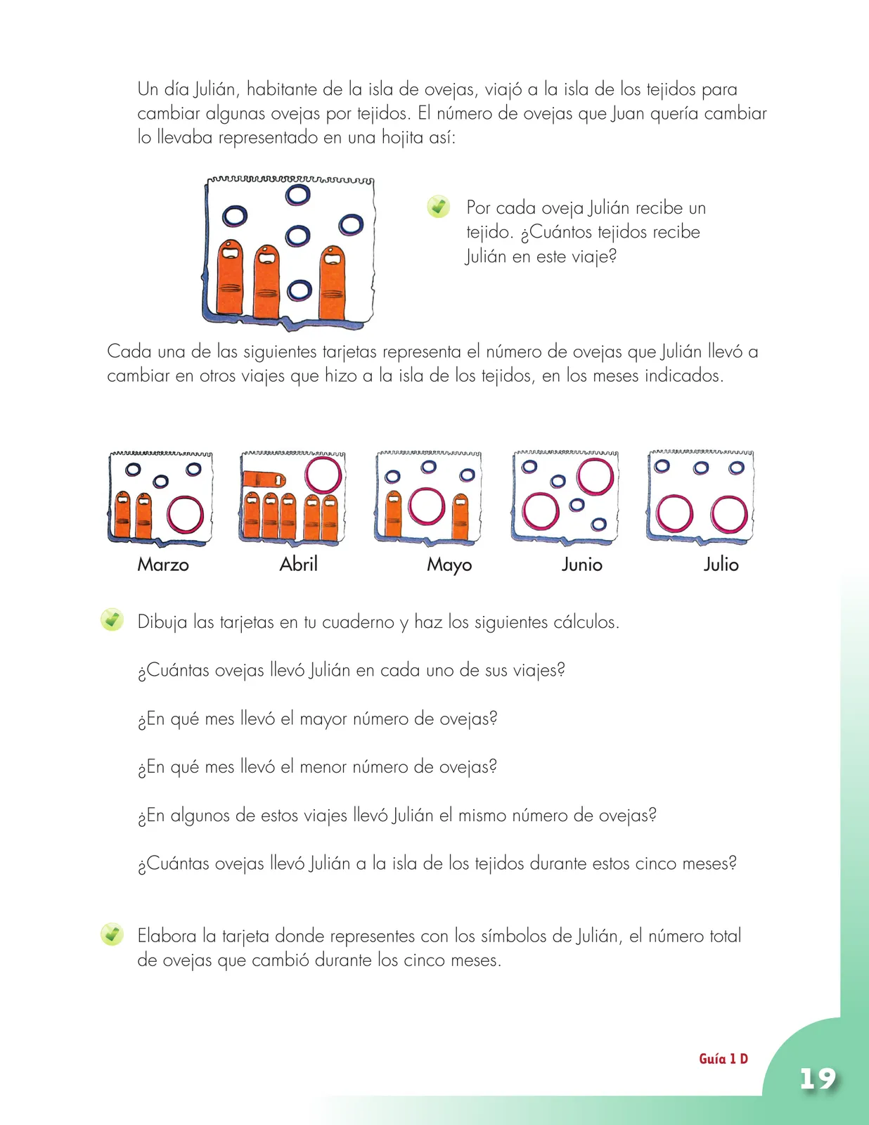 Miniatura página 19 de Matematica 4° · Cartilla 01