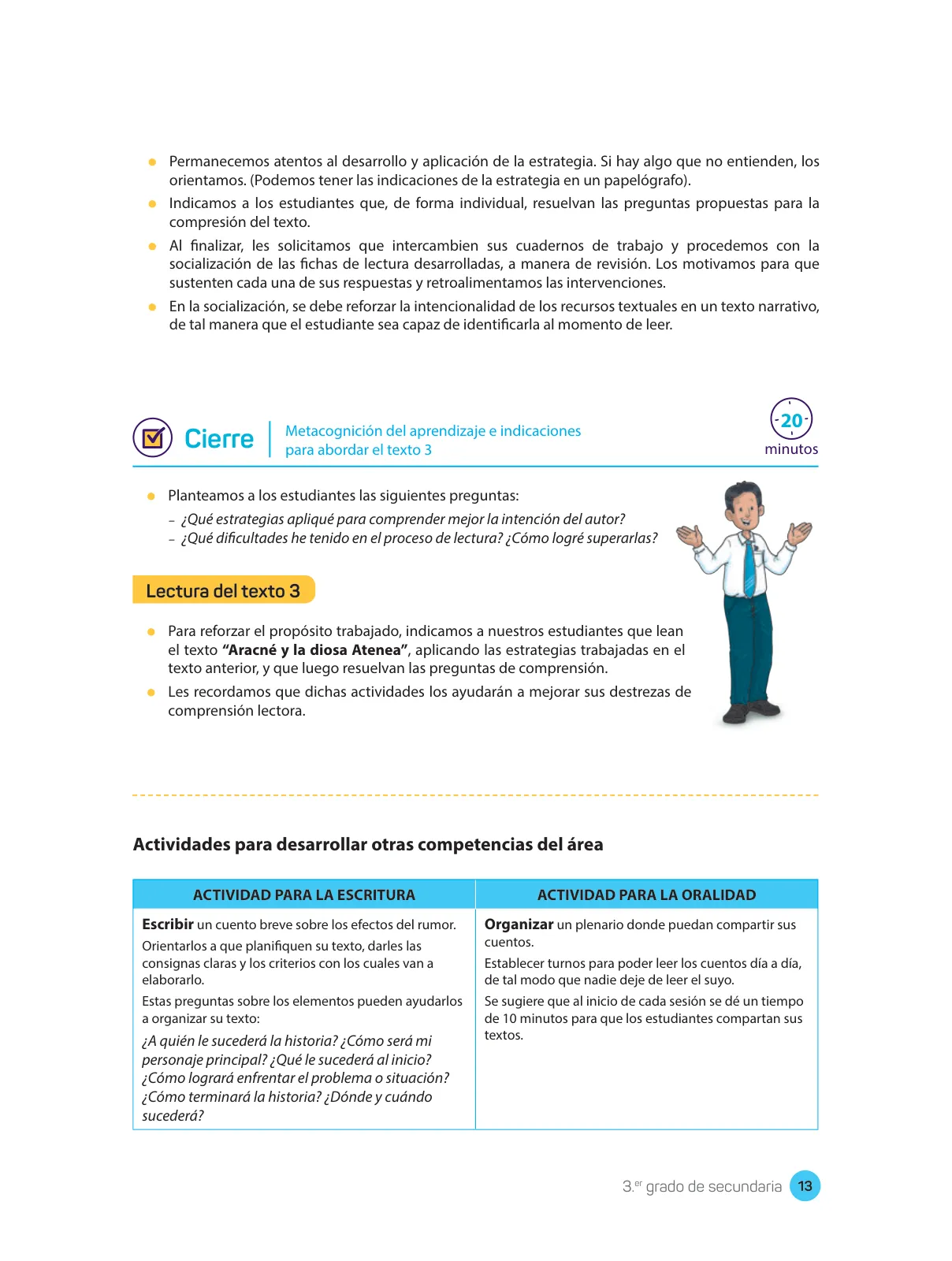 Miniatura página 15 de Comprensión lectora : manual para el docente de tercer grado de Secundaria 2018 · 2018