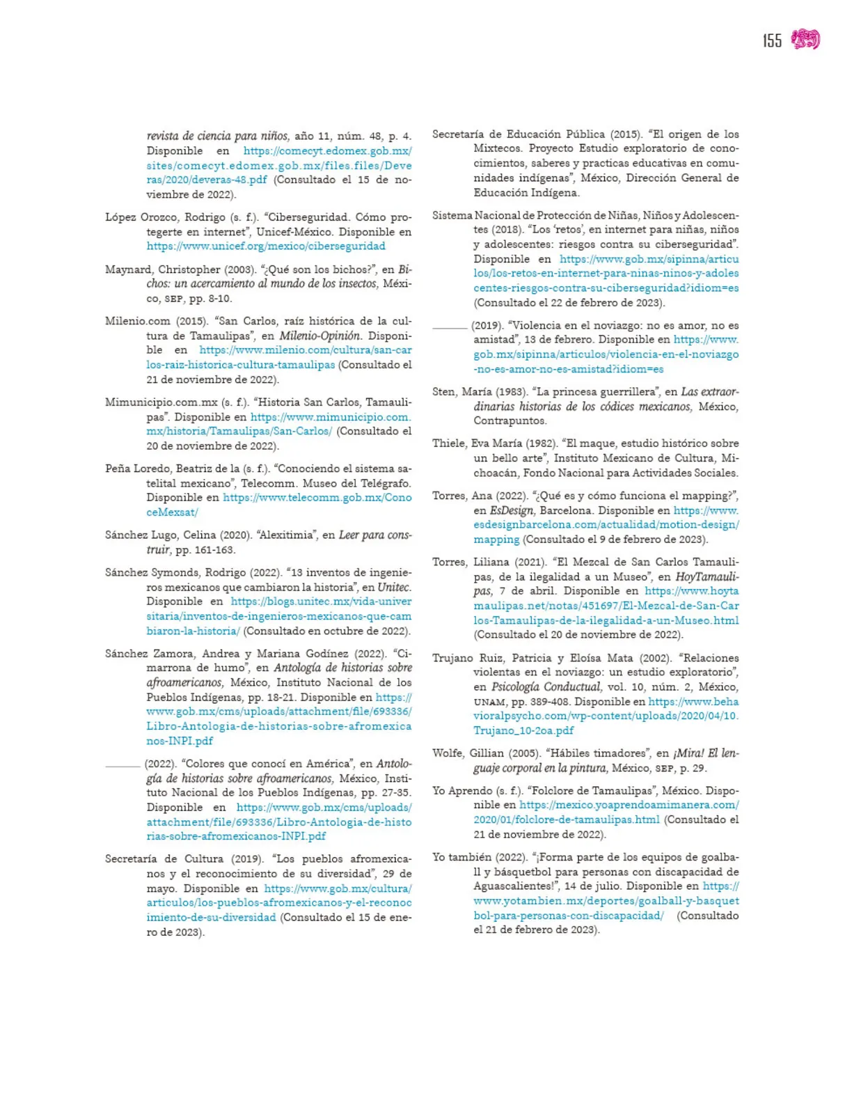 Miniatura página 156 de Colección Sk´asolil. Múltiples lenguajes.   Libro de Educación Secundaria Grado 2°  Ciclo Escolar 2025 - 2026