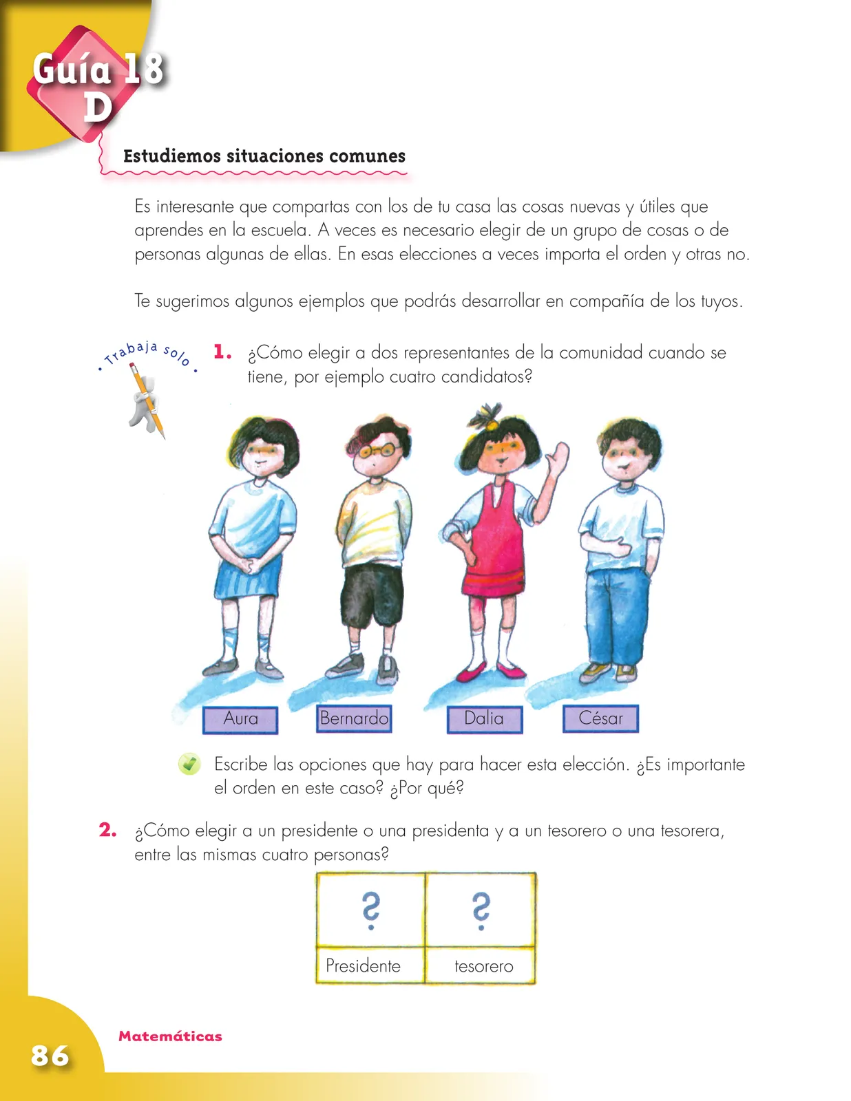Miniatura página 86 de Matematica 5° · Cartilla 03