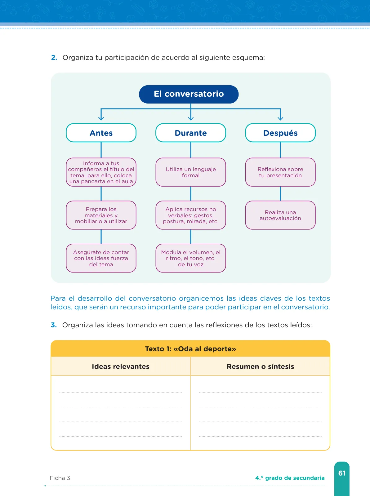Miniatura página 63 de Fichas de aprendizaje de Comunicación 4 · 2024