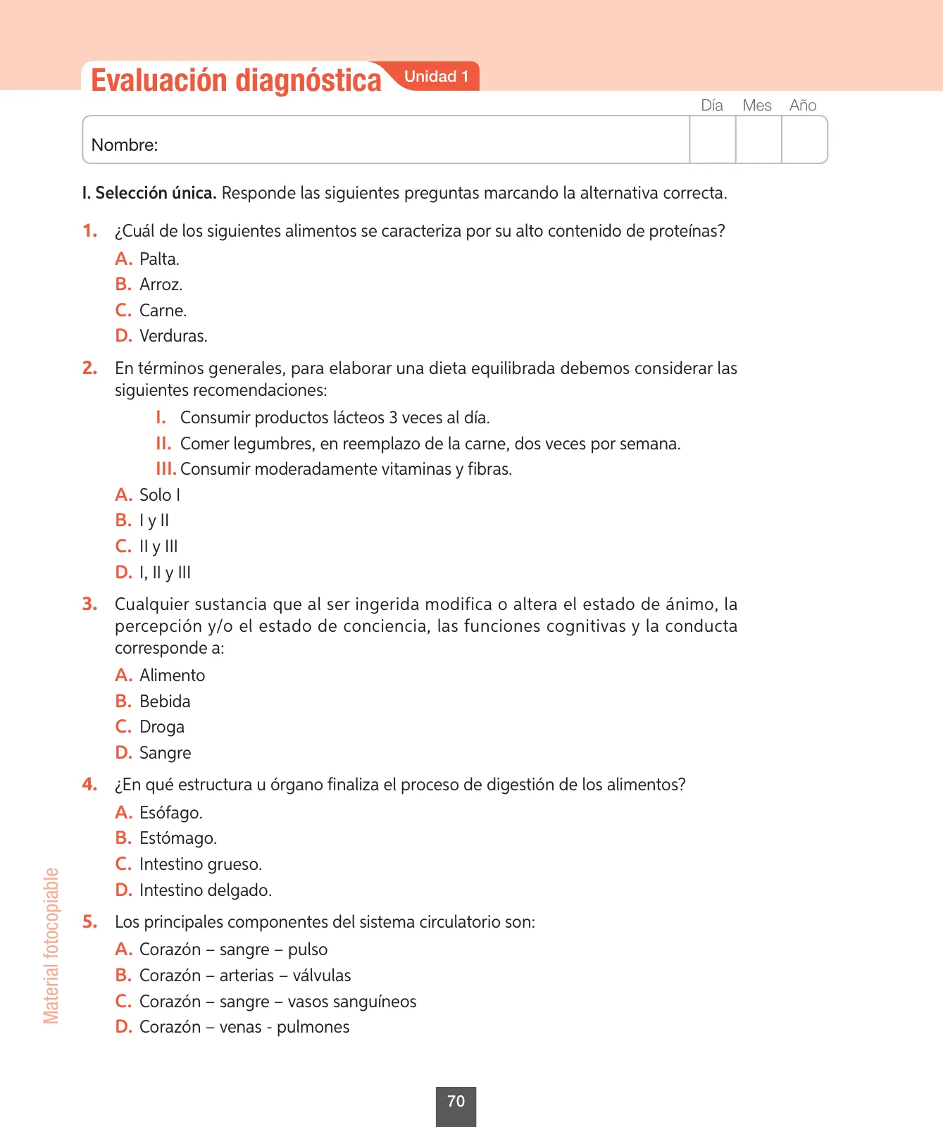 Página 71 de Ciencias Naturales – Octavo Básico | Texto del Estudiante MINEDUC – Descargar PDF · 2024