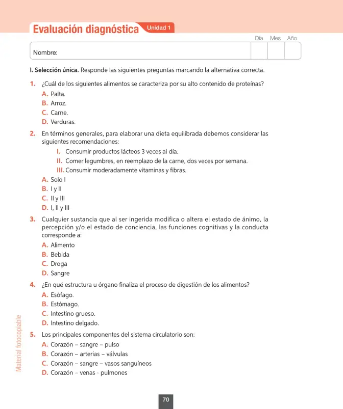 Página 71 de Ciencias Naturales – Octavo Básico | Texto del Estudiante MINEDUC – Descargar PDF · 2024
