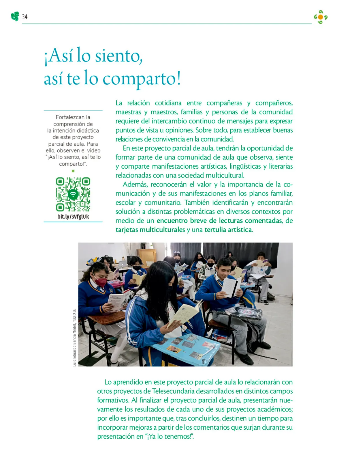 Miniatura página 35 de Colección Ximhai. Nuestro libro de Proyectos. Tomo I.   Libro de Educación Telesecundaria Grado 1°  Ciclo Escolar 2025 - 2026