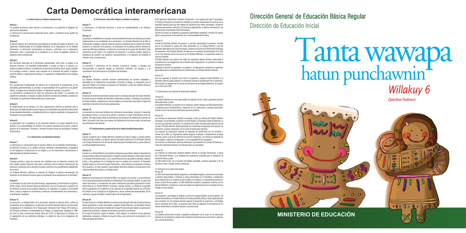 Miniatura página 1 de Tanta wawapa hatun punchawnin. Willakuy 6, Quechua Huánuco · 2009