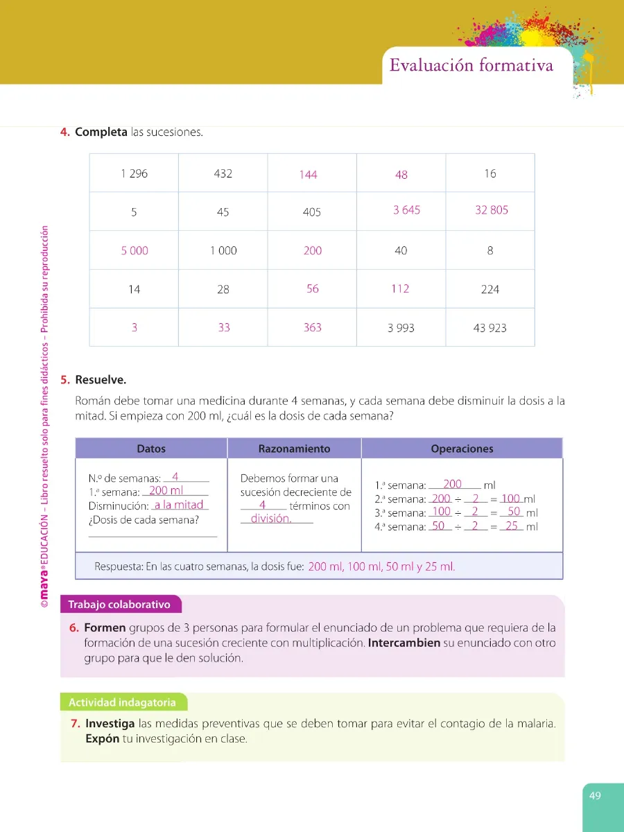 Miniatura página 51 de Matematica · 6 EGB · 2025