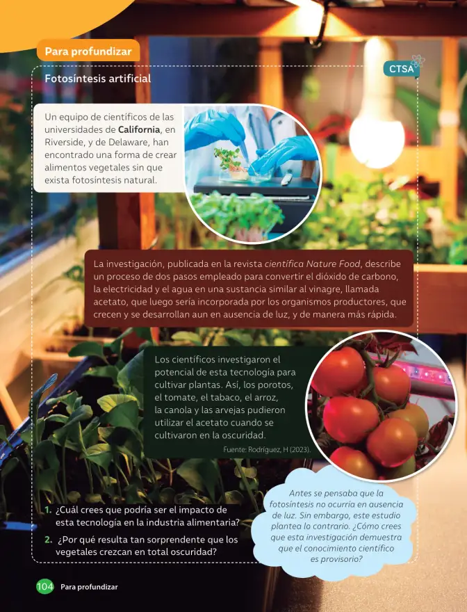 Página 106 de Libro de Ciencias Naturales – Quinto Básico | Texto del Estudiante MINEDUC – Descargar PDF · 2024