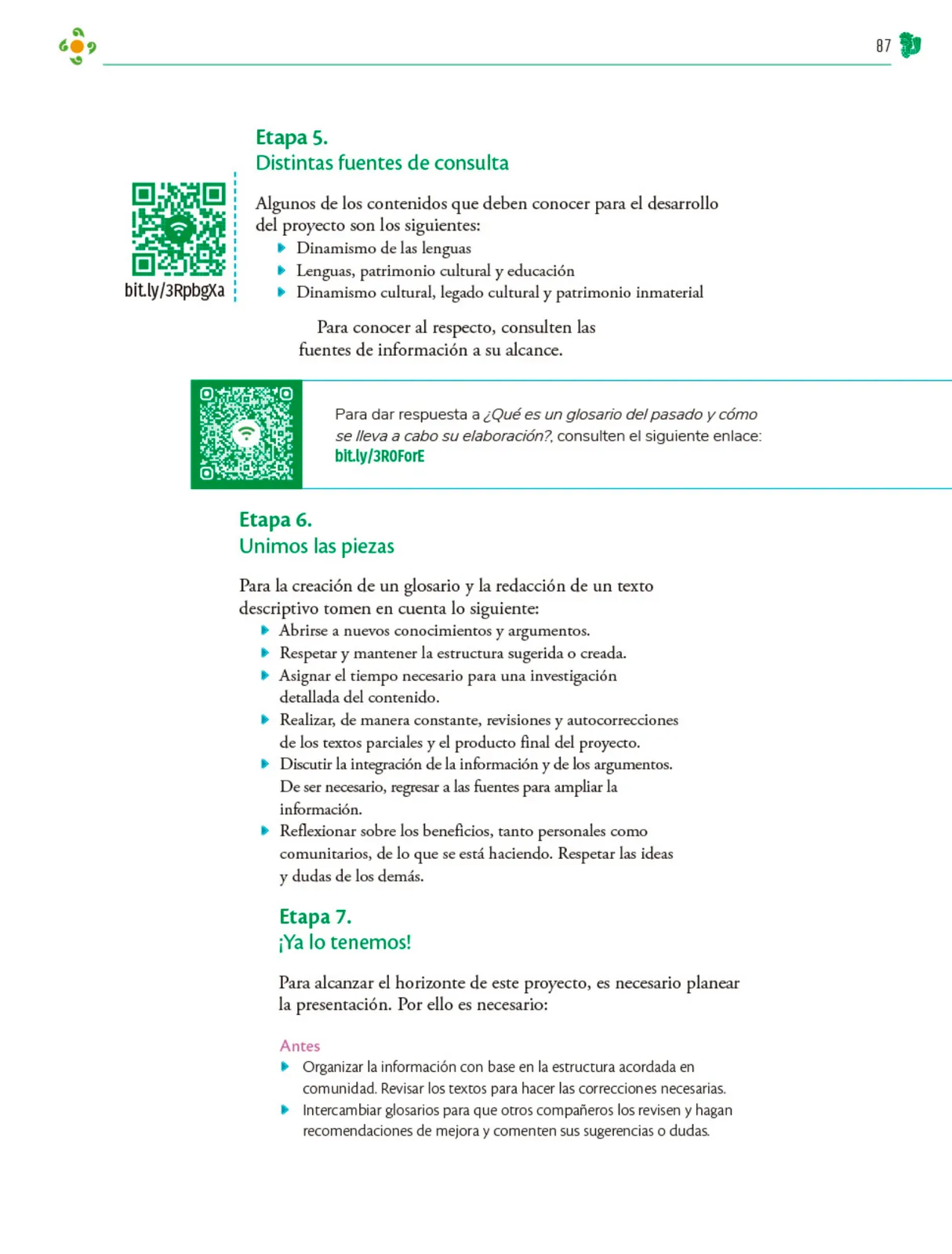 Página 88 de Colección Ximhai. Nuestro libro de Proyectos. Tomo I. Libro de Educación Telesecundaria Grado 1° Ciclo Escolar 2025 - 2026
