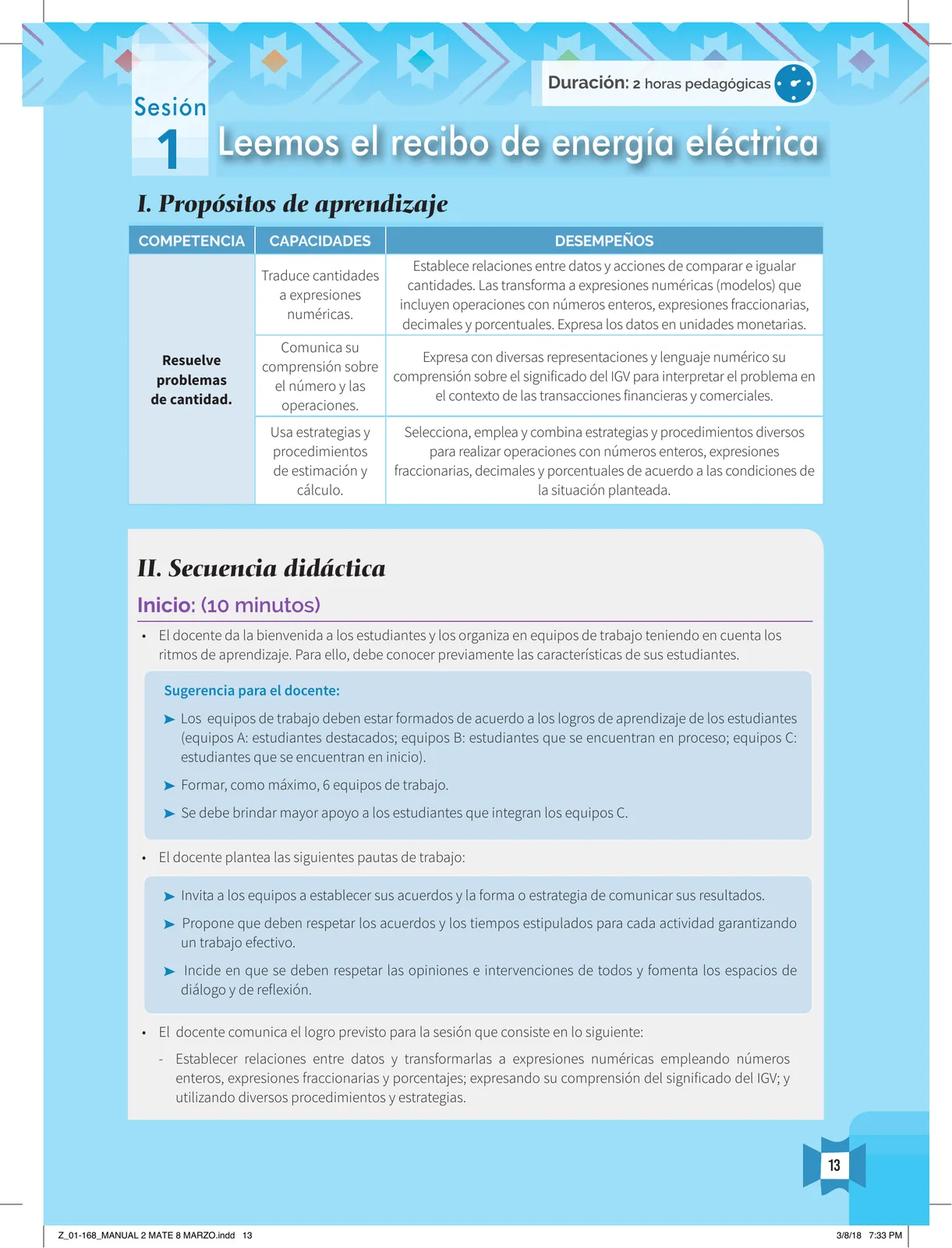 Miniatura página 15 de Resolvamos problemas 2 : manual para el docente 2018 · 2018