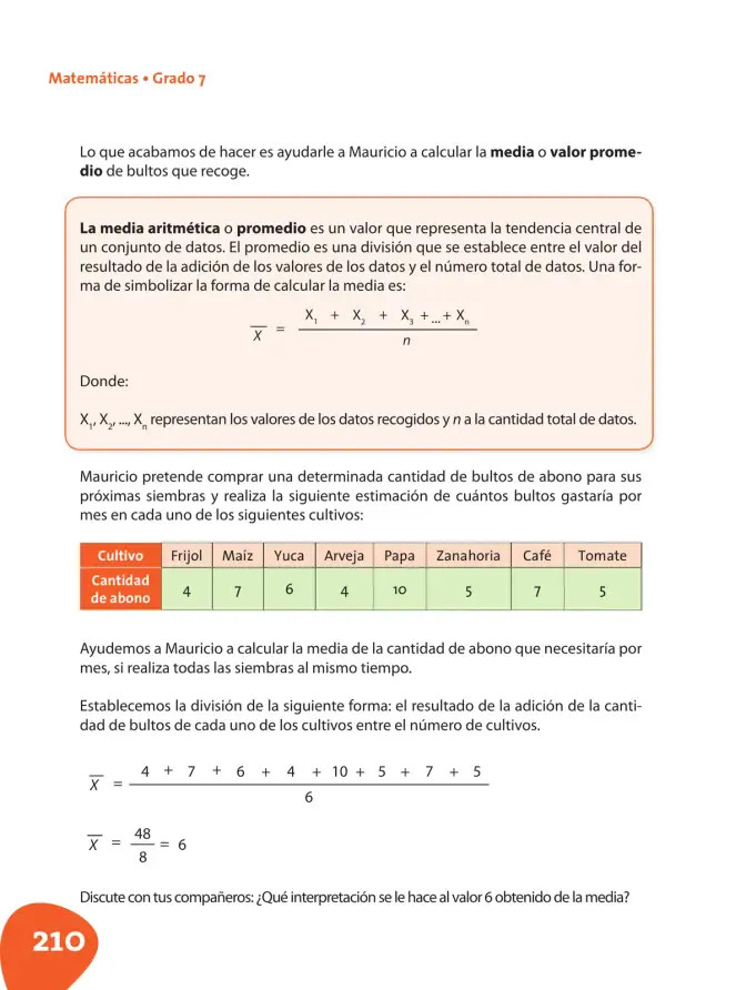 Página 211 de Matematica 7° · Postprimaria