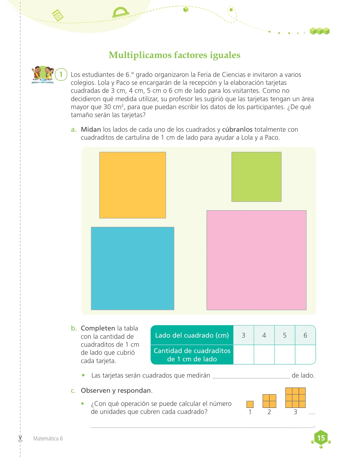 Página 17 de Matemática 6 : cuaderno de trabajo para sexto grado de Educación Primaria 2019 · 2019