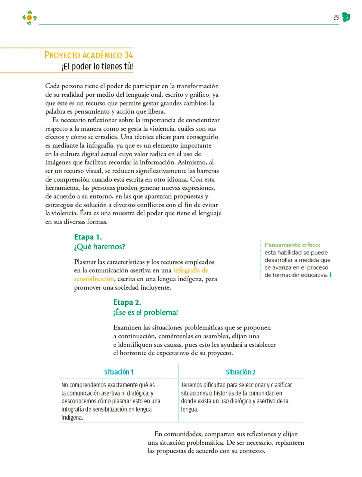 Miniatura página 30 de Colección Sk´asolil. Nuestro libro de Proyectos.  Tomo III.  Libro de Educación Telesecundaria Grado 2°  Ciclo Escolar 2025 - 2026