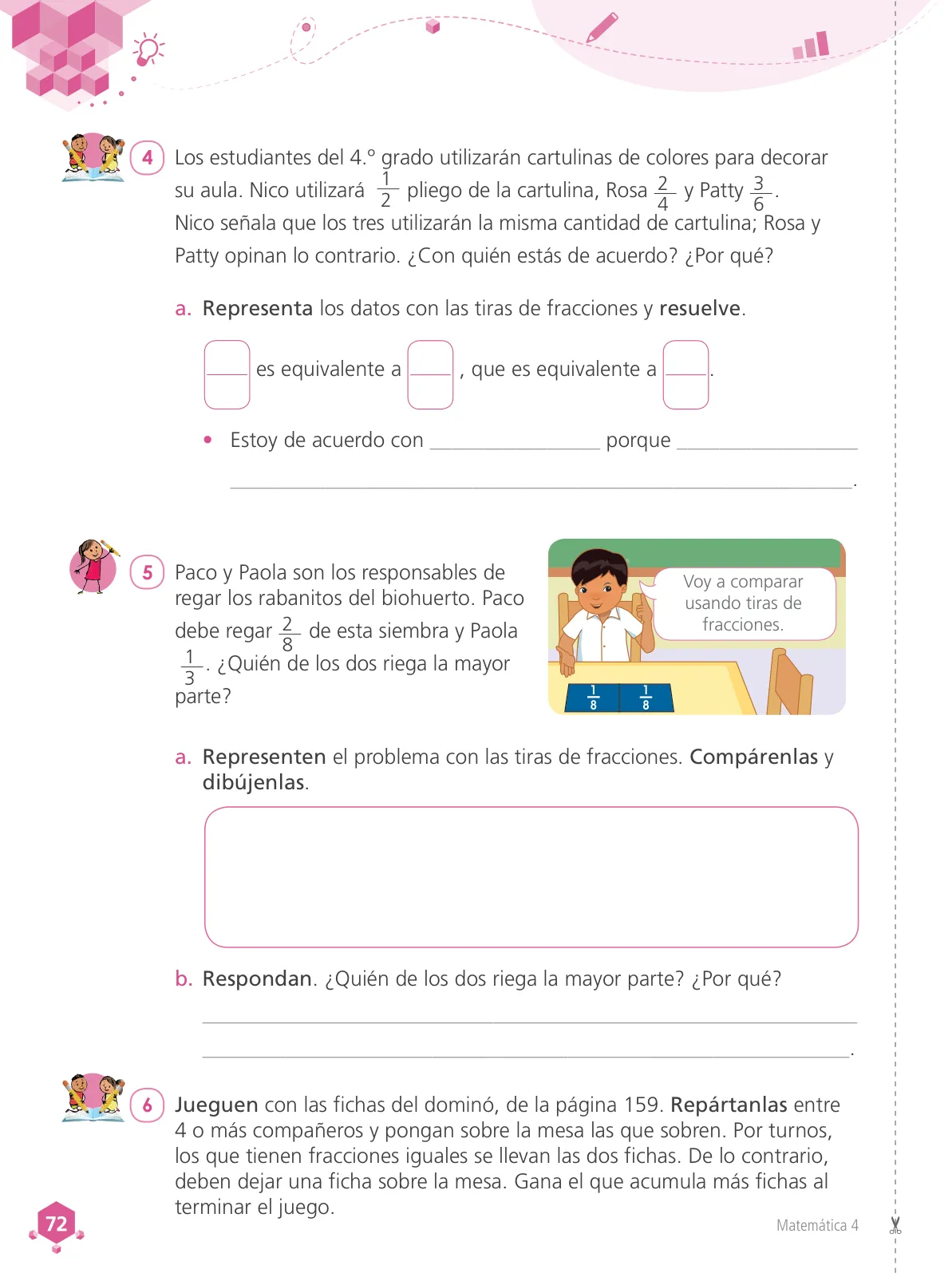 Miniatura página 74 de Matemática 4 : cuaderno de trabajo para cuarto grado de Educación Primaria 2019 · 2019