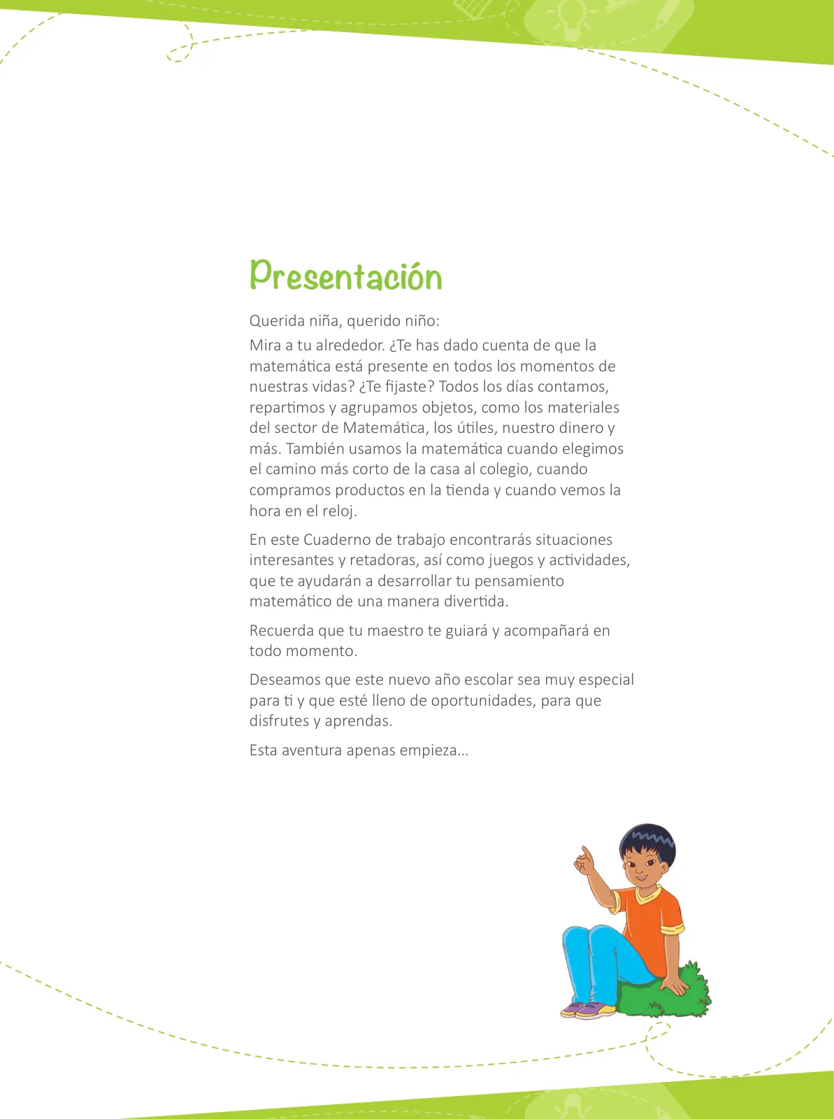 Página 4 de Matemática 5 : cuaderno de trabajo para quinto grado de Educación Primaria 2018 · 2018