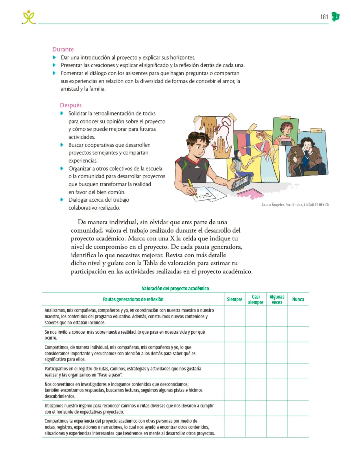 Miniatura página 182 de Colección Ximhai. Nuestro libro de Proyectos.  Tomo III.  Libro de Educación Telesecundaria Grado 1°  Ciclo Escolar 2025 - 2026