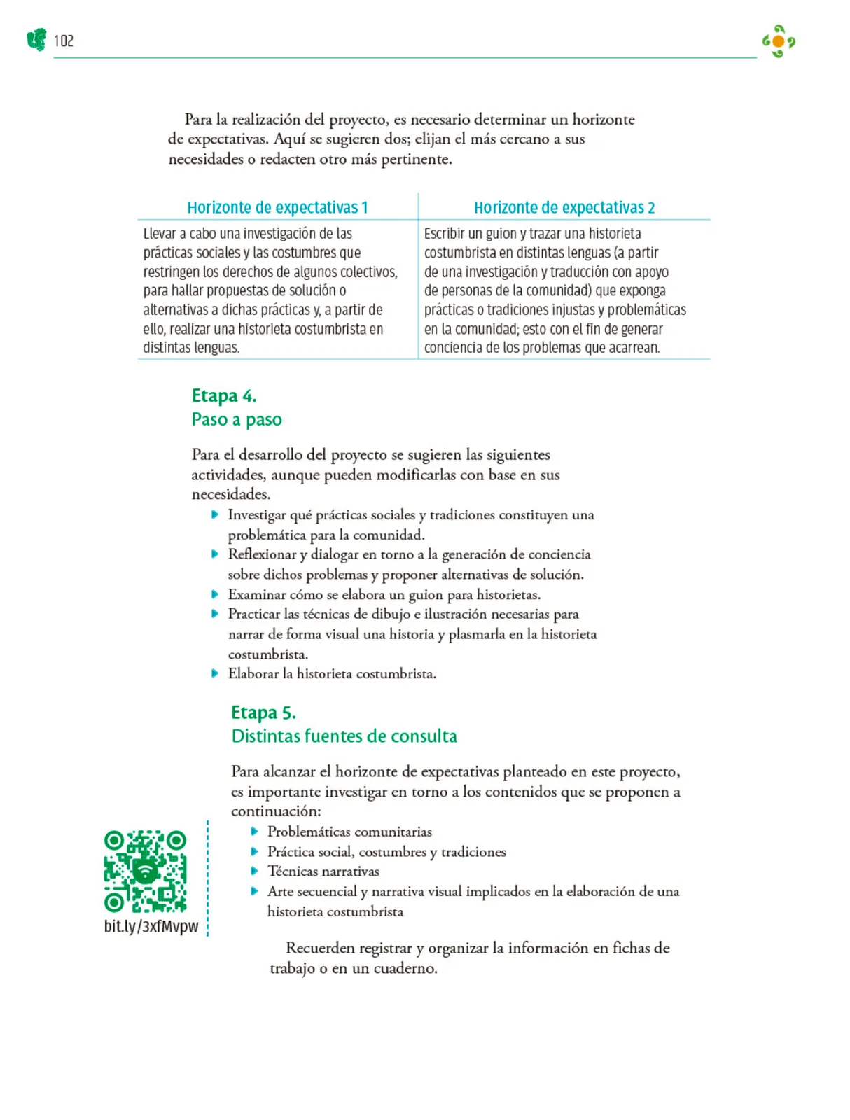 Miniatura página 103 de Colección Nanahuatzin. Nuestro libro de Proyectos. Tomo I.   Libro de Educación Telesecundaria Grado 3°  Ciclo Escolar 2025 - 2026