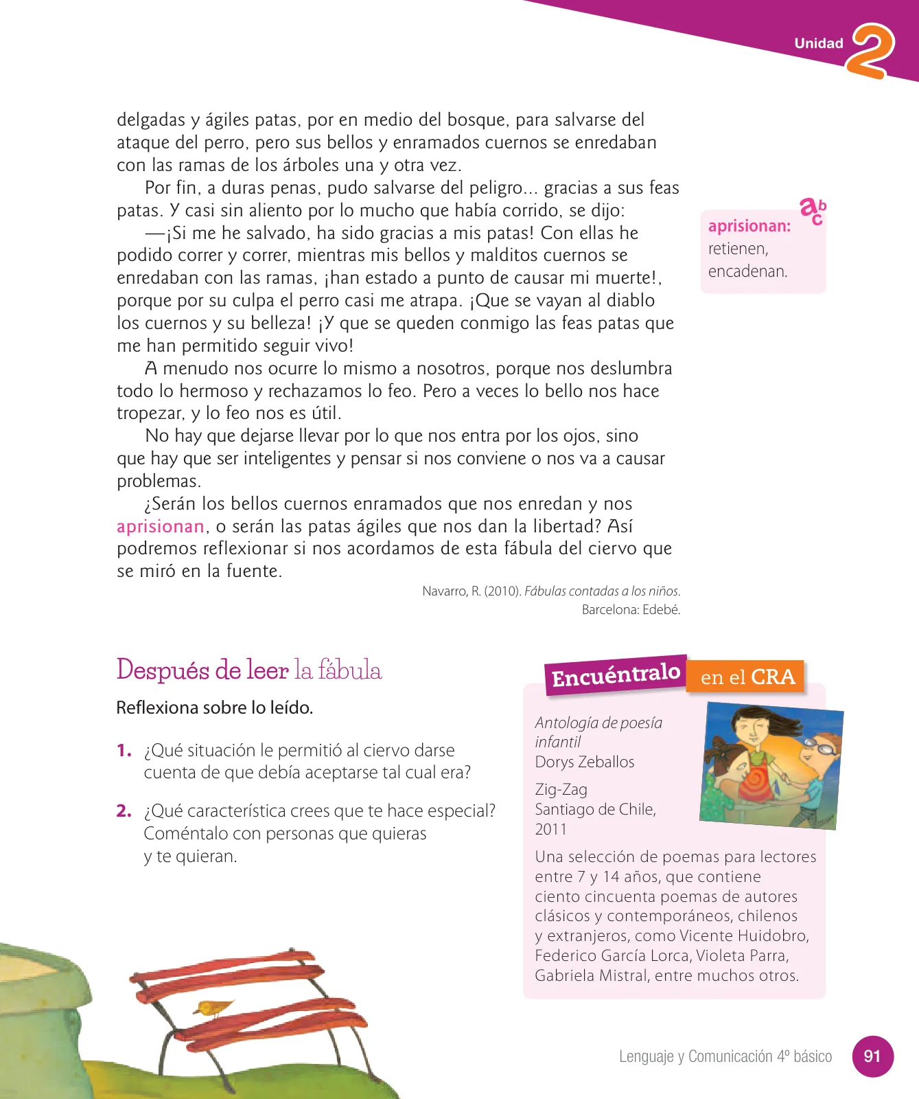 Página 93 de Lenguaje y Comunicación – Cuarto Básico | Texto del Estudiante MINEDUC – Descargar PDF · 2024