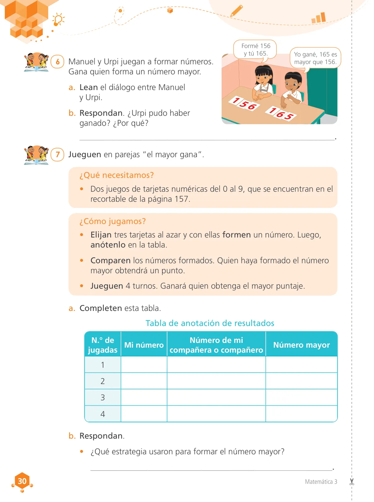 Página 32 de Matemática 3 : cuaderno de trabajo para tercer grado de Educación Primaria 2019 · 2019
