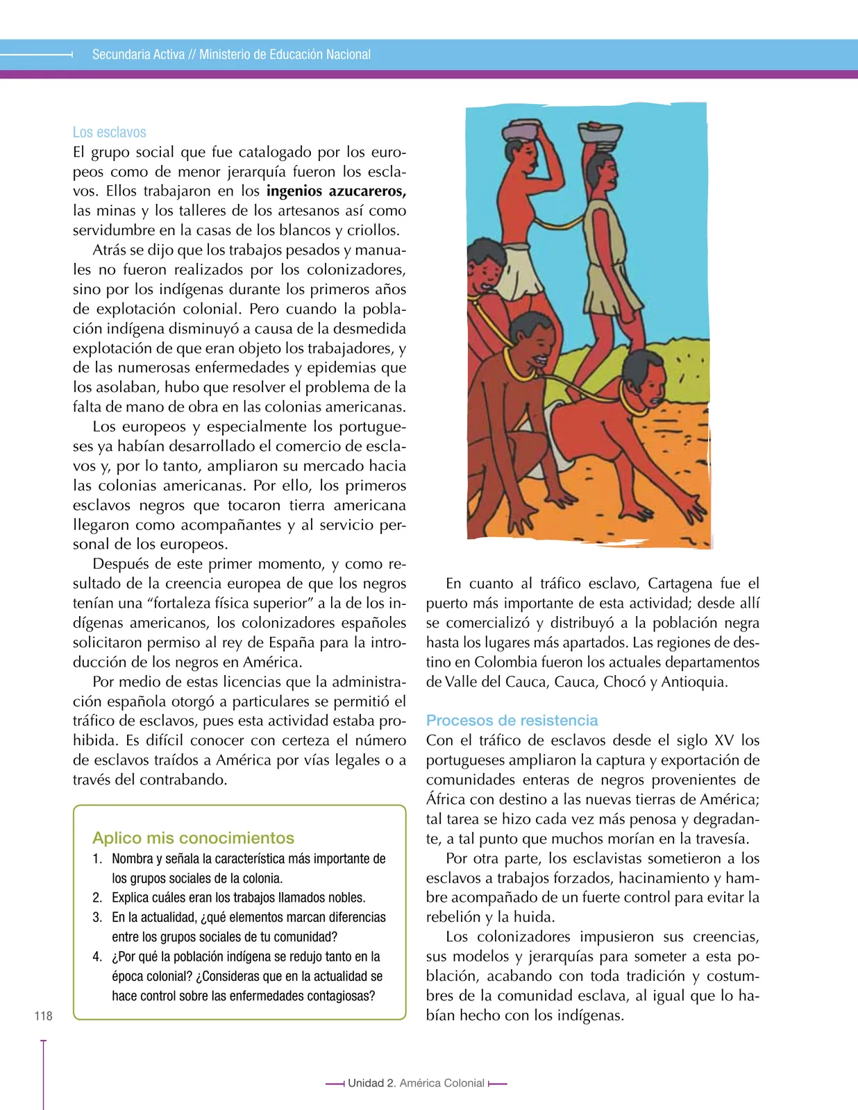 Página 118 de Ciencias Sociales 8° · Secundaria Activa
