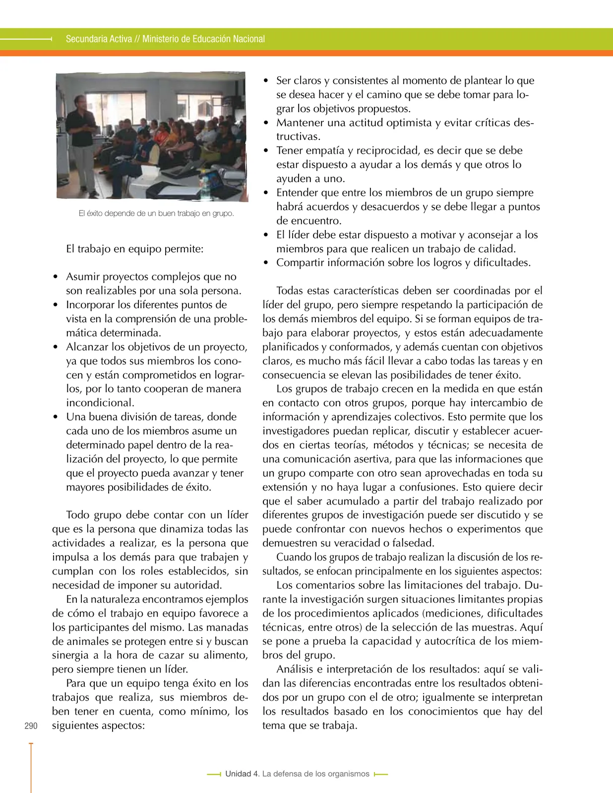 Página 290 de Ciencias Naturales 8° · Secundaria Activa