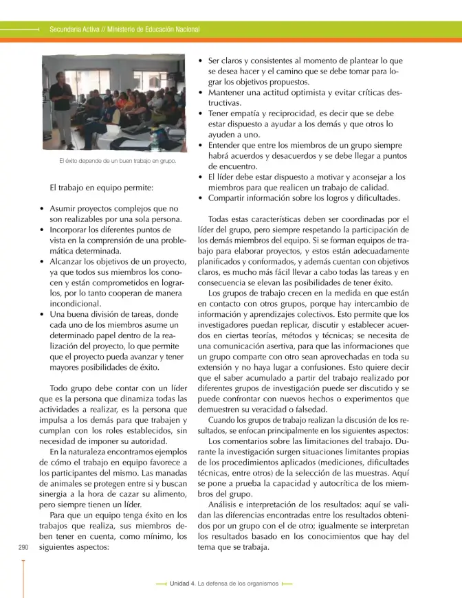 Página 290 de Ciencias Naturales 8° · Secundaria Activa