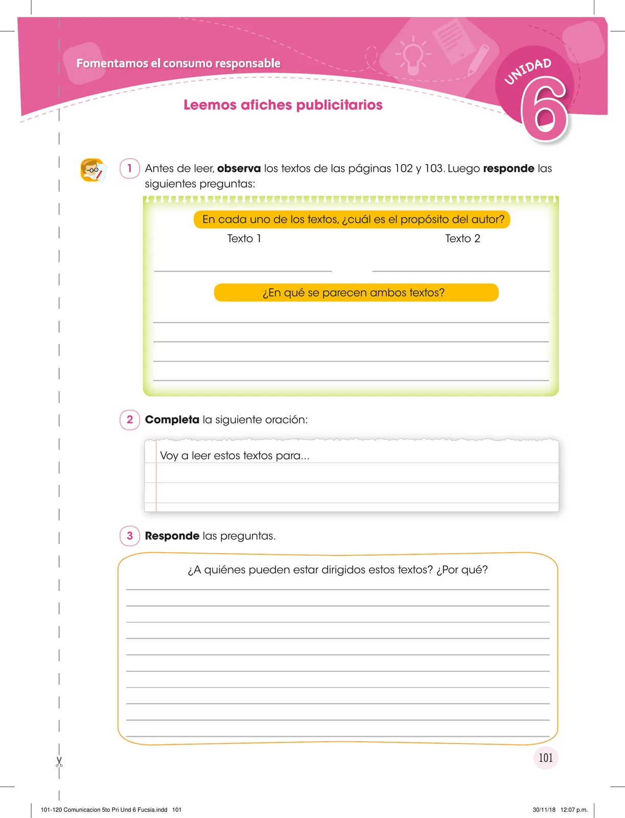 Página 103 de Comunicación : cuadernillo de trabajo 5 · 2018