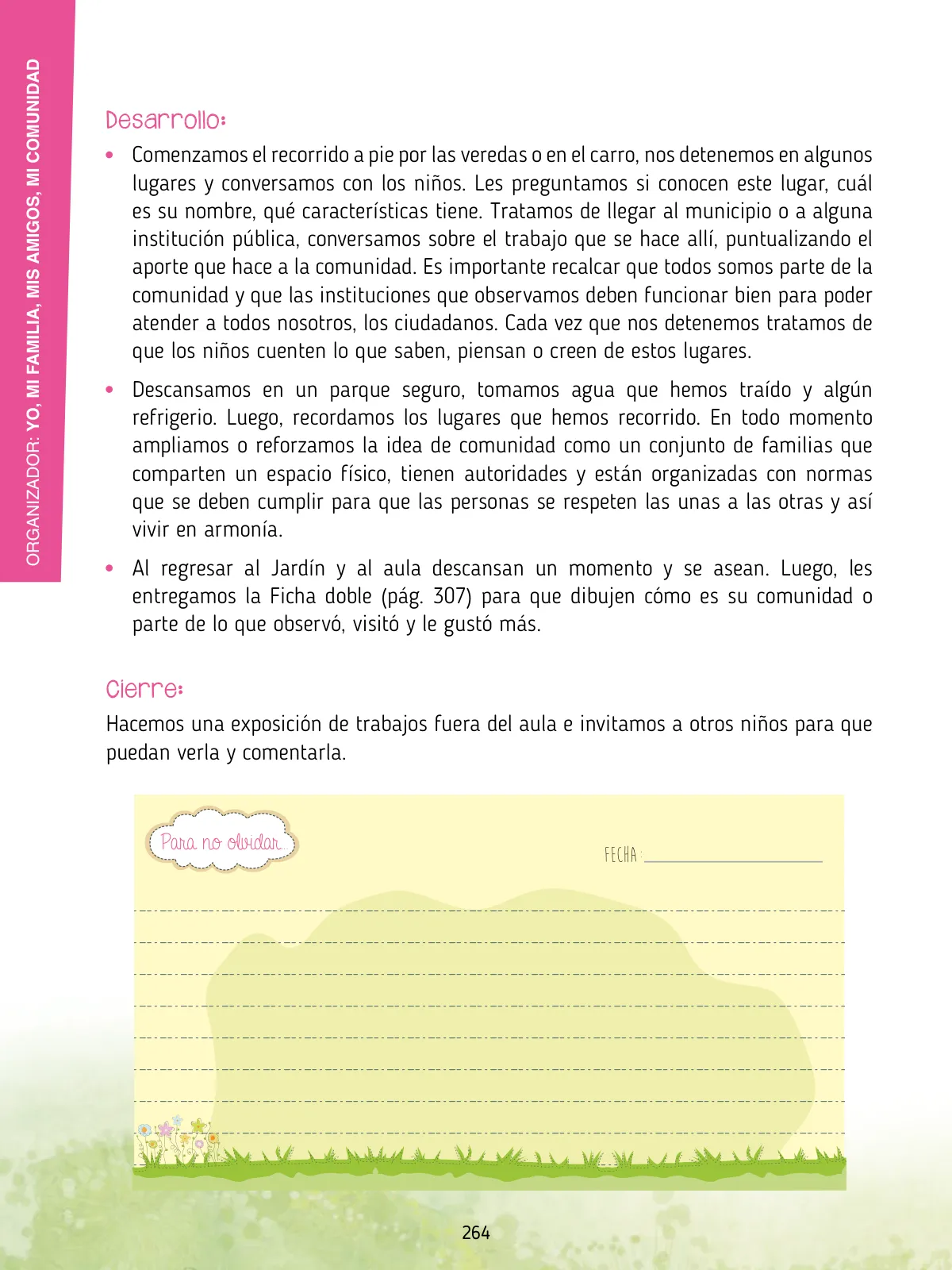 Página 266 de Agenda pedagógica 2017-2018 para docentes de II Ciclo de Instituciones de nivel de Educación Inicial · 2017