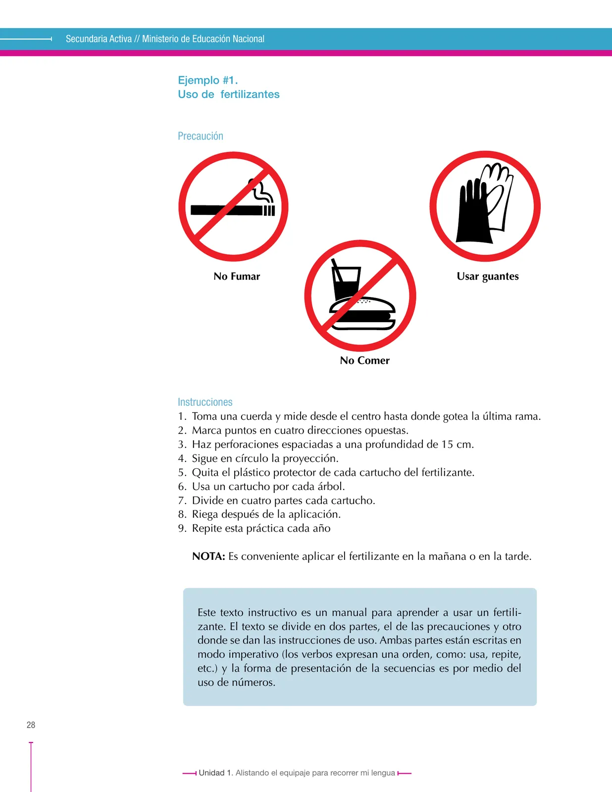 Miniatura página 28 de Lenguaje 7° · Secundaria Activa