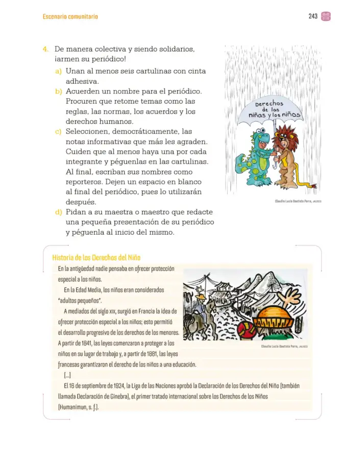 Página 246 de Proyectos Comunitarios. Libro de Educación Primaria Grado 3° Ciclo Escolar 2025 - 2026