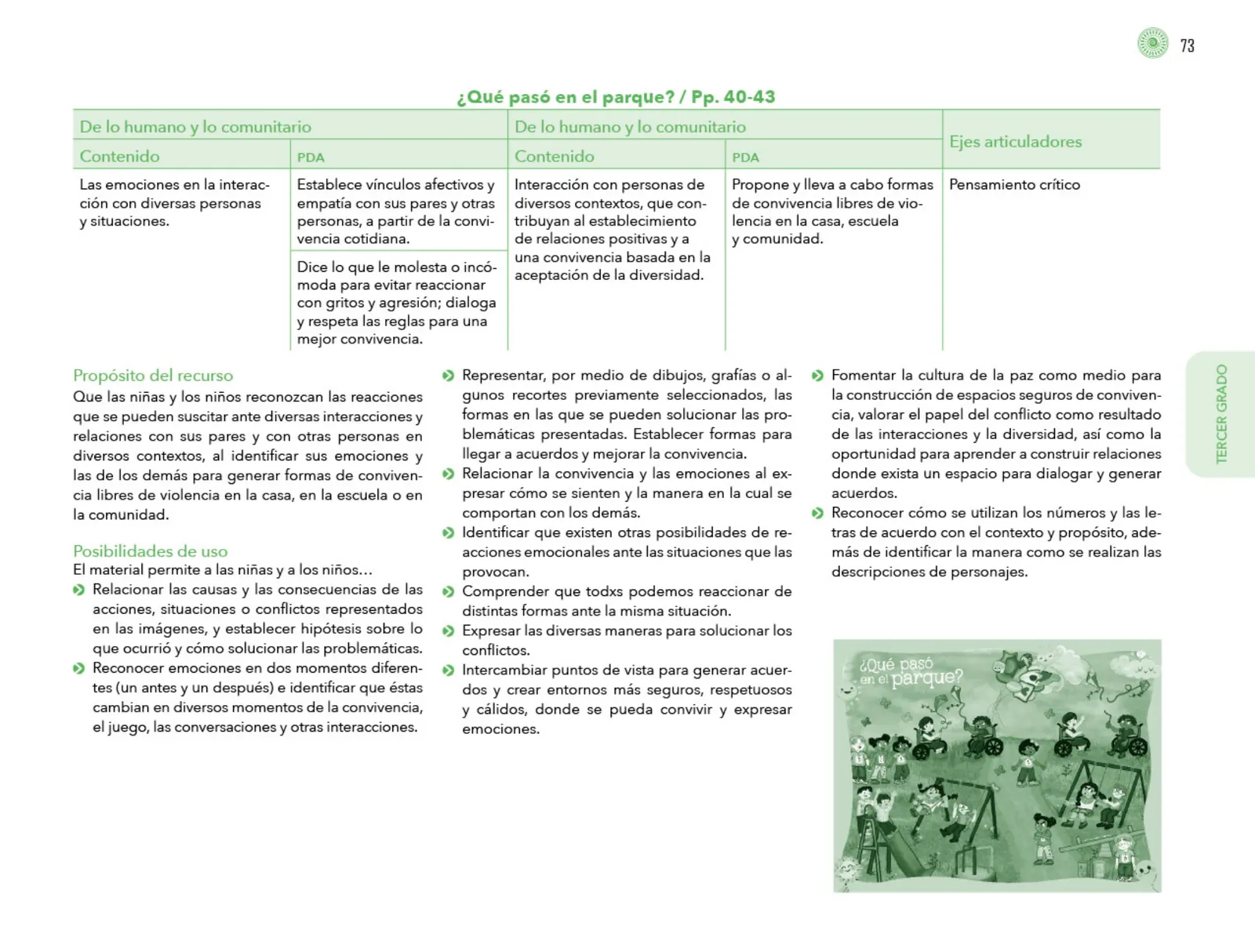 Miniatura página 74 de Posibilidades de trabajo para la acción transformadora y el codiseño. Ficheros. Fase 2  Libro de Educación Preescolar Grado 1°, 2°, 3°  Ciclo Escolar 2025 - 2026