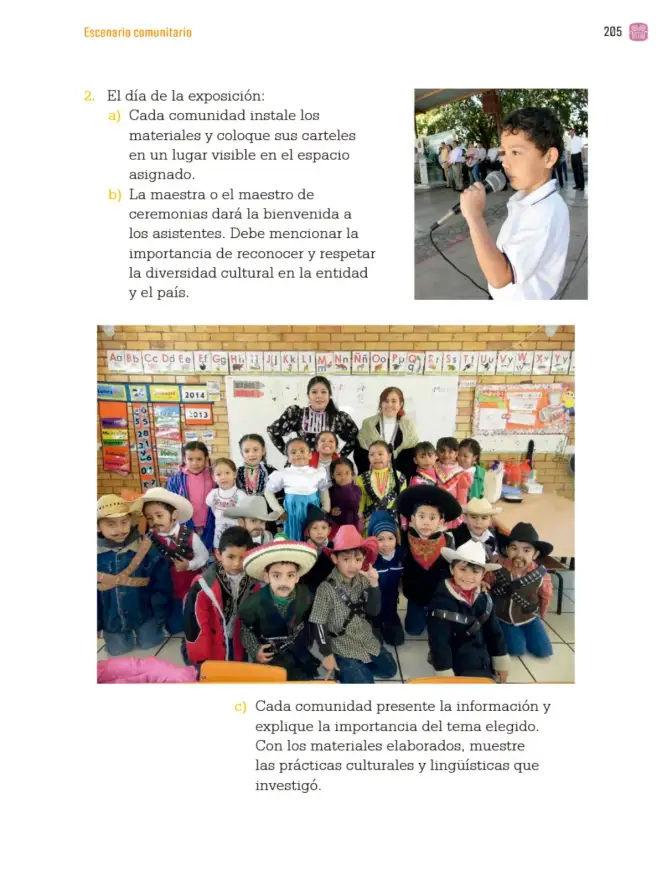 Página 208 de Proyectos Comunitarios. Libro de Educación Primaria Grado 3° Ciclo Escolar 2025 - 2026