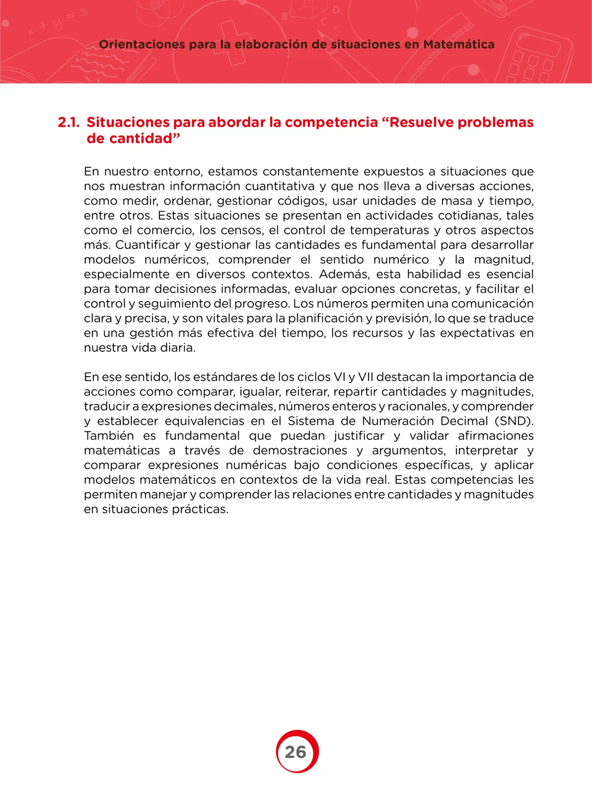 Página 26 de Orientaciones para la elaboración de situaciones en Matemática · 2024