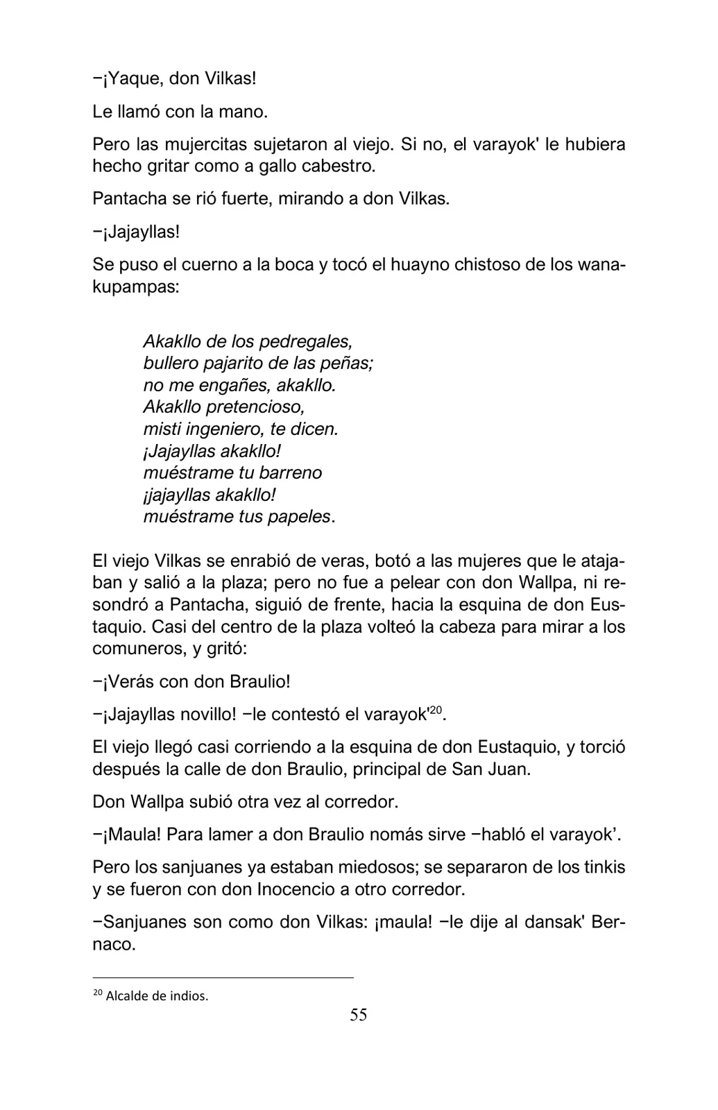 Página 55 de Arguedas, entre el fuego y el amor : textos seleccionados para estudiantes de Educación Básica · 2021