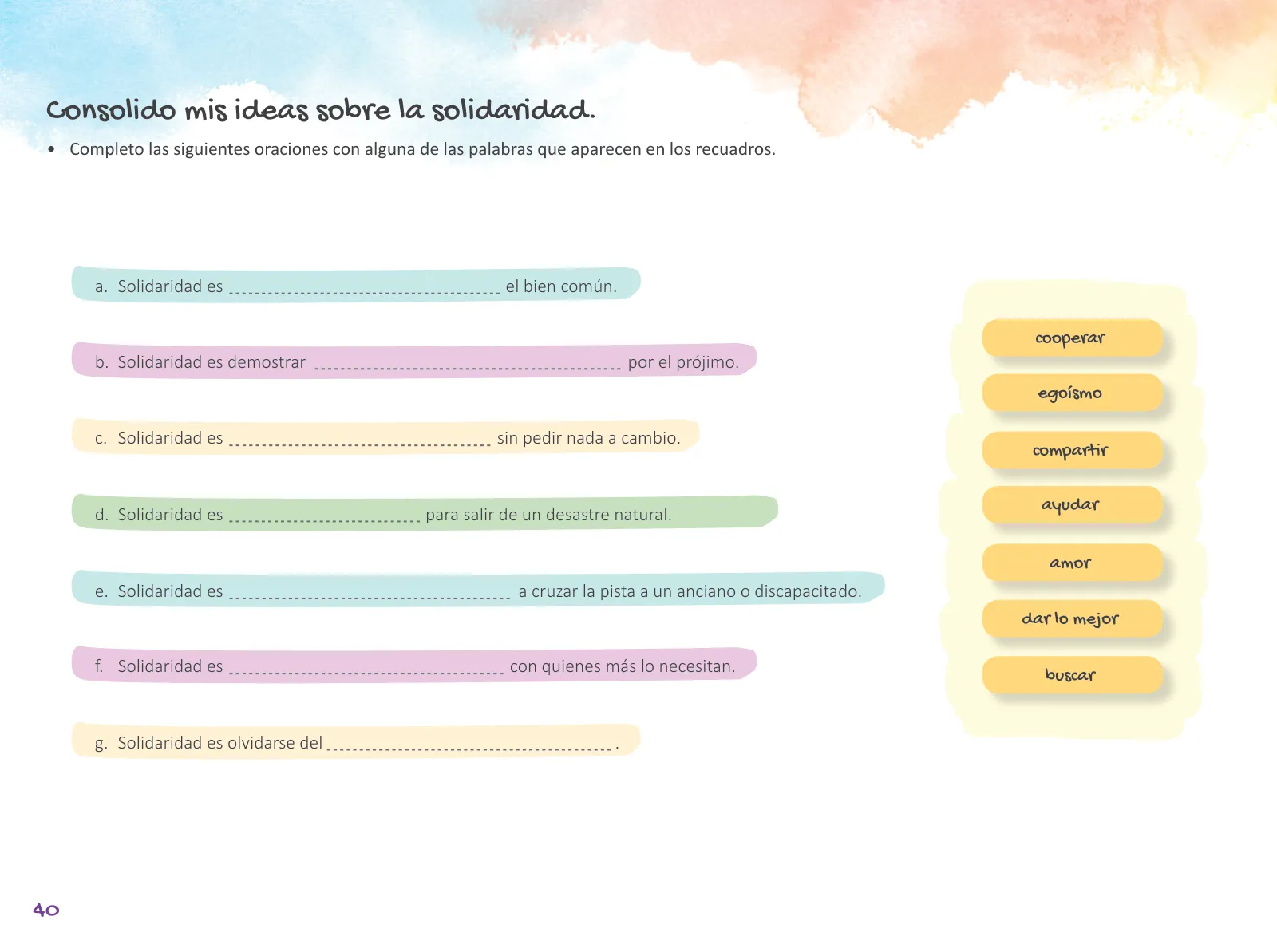 Página 42 de Cuadernillo de Tutoría Sexto Grado Educación Primaria 2019 · 2019