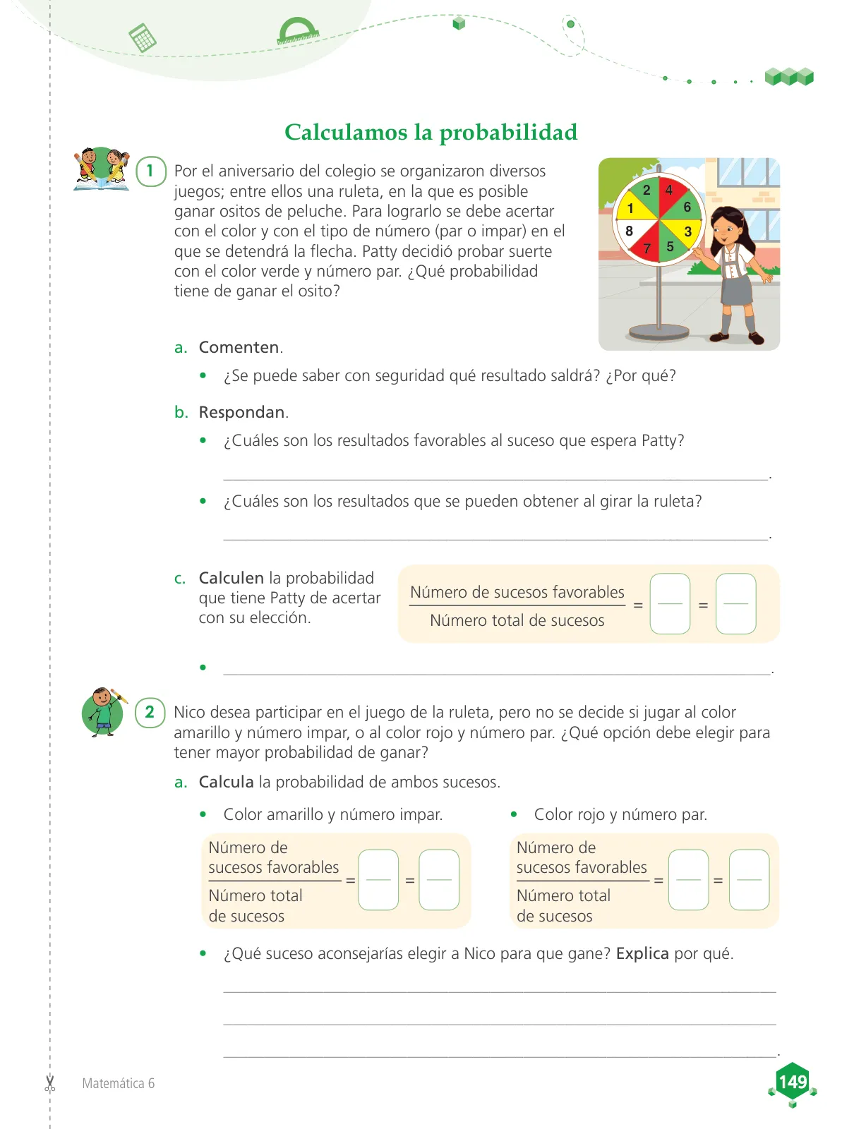 Miniatura página 151 de Matemática 6 : cuaderno de trabajo para sexto grado de Educación Primaria 2019 · 2019