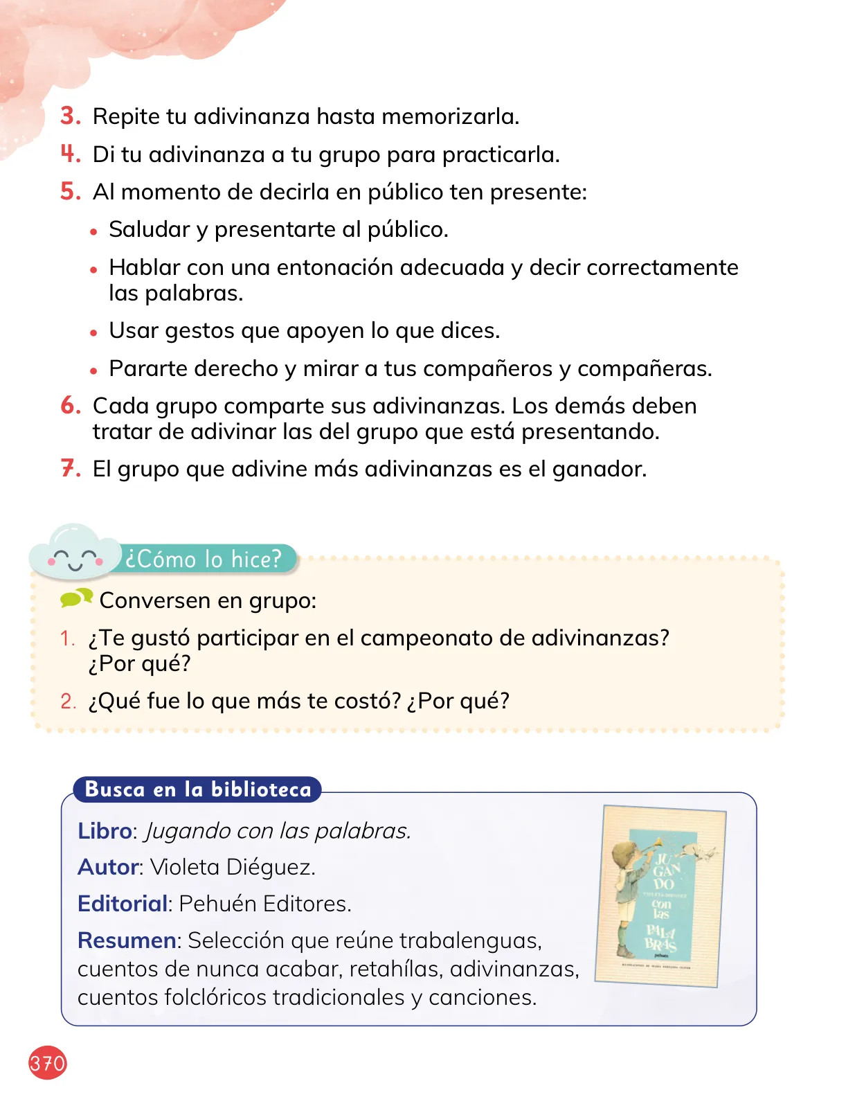 Miniatura página 100 de Lenguaje y Comunicación – Primero Básico | Texto del Estudiante MINEDUC – Descargar PDF · 2024