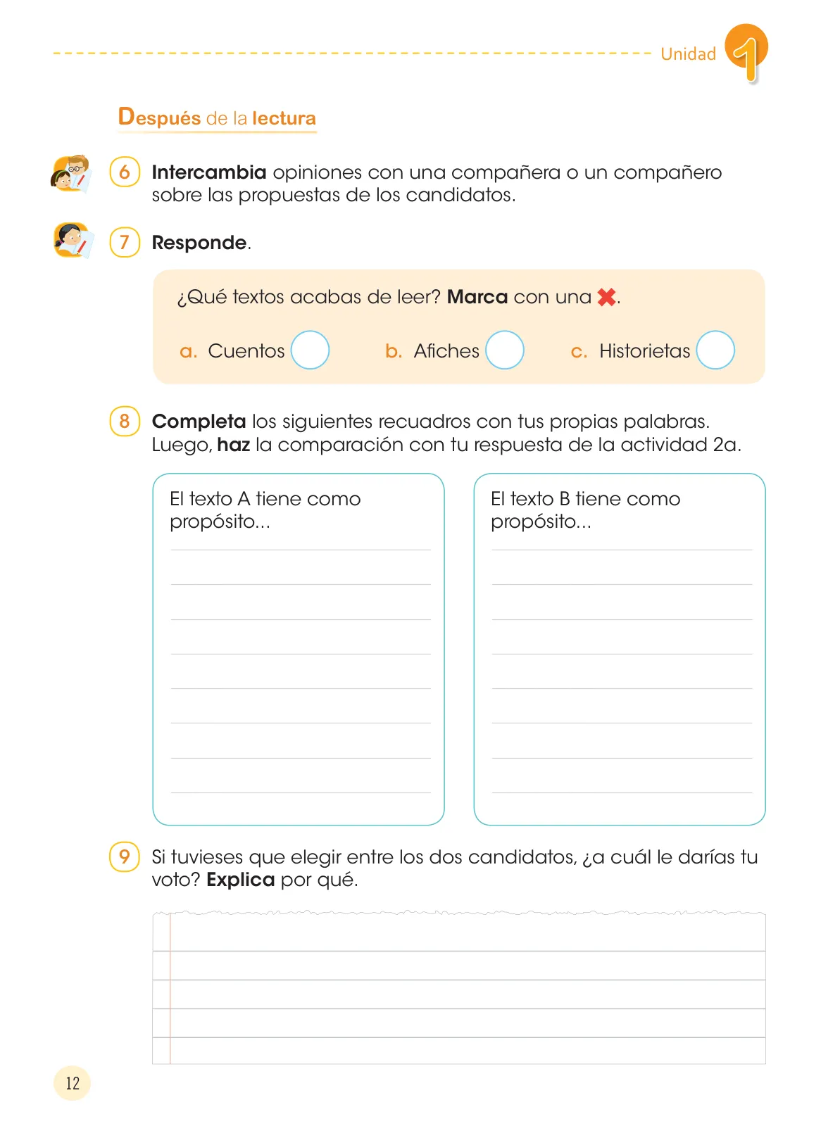 Miniatura página 14 de Comunicación 4 : cuaderno de trabajo para cuarto grado de Educación Primaria 2019 · 2019