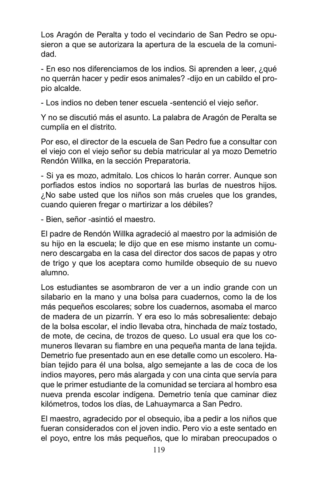 Miniatura página 119 de Arguedas, entre el fuego y el amor : textos seleccionados para estudiantes de Educación Básica · 2021