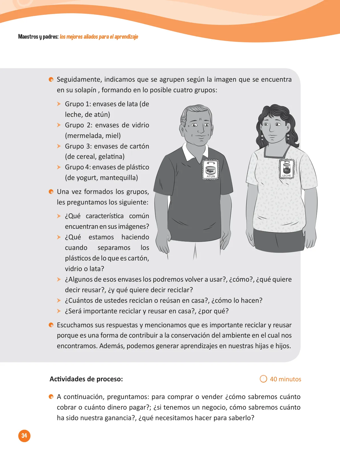 Página 36 de Guía para el trabajo docente con las familias del ciclo IV de Primaria · 2016
