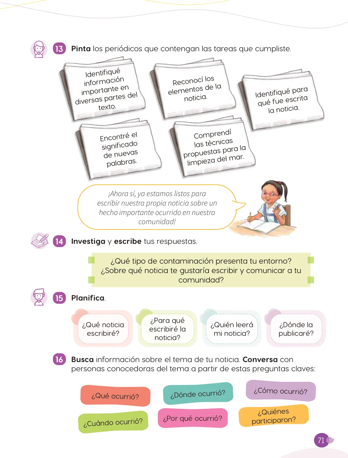 Página 73 de Cuadernillo de Comunicación 4. Cuarto grado de Primaria · 2024