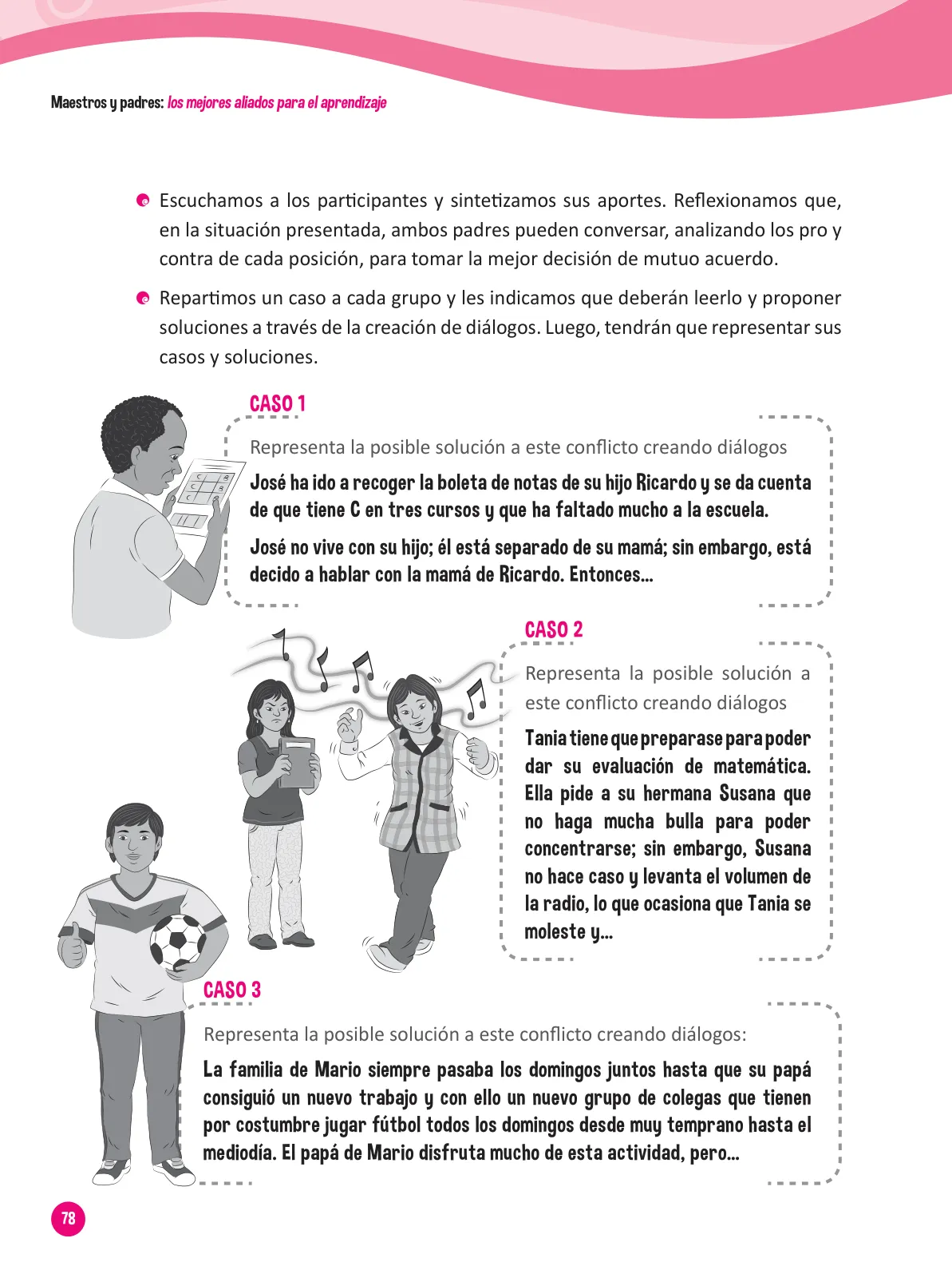 Página 80 de Guía para el trabajo docente con las familias del ciclo III de Primaria · 2016